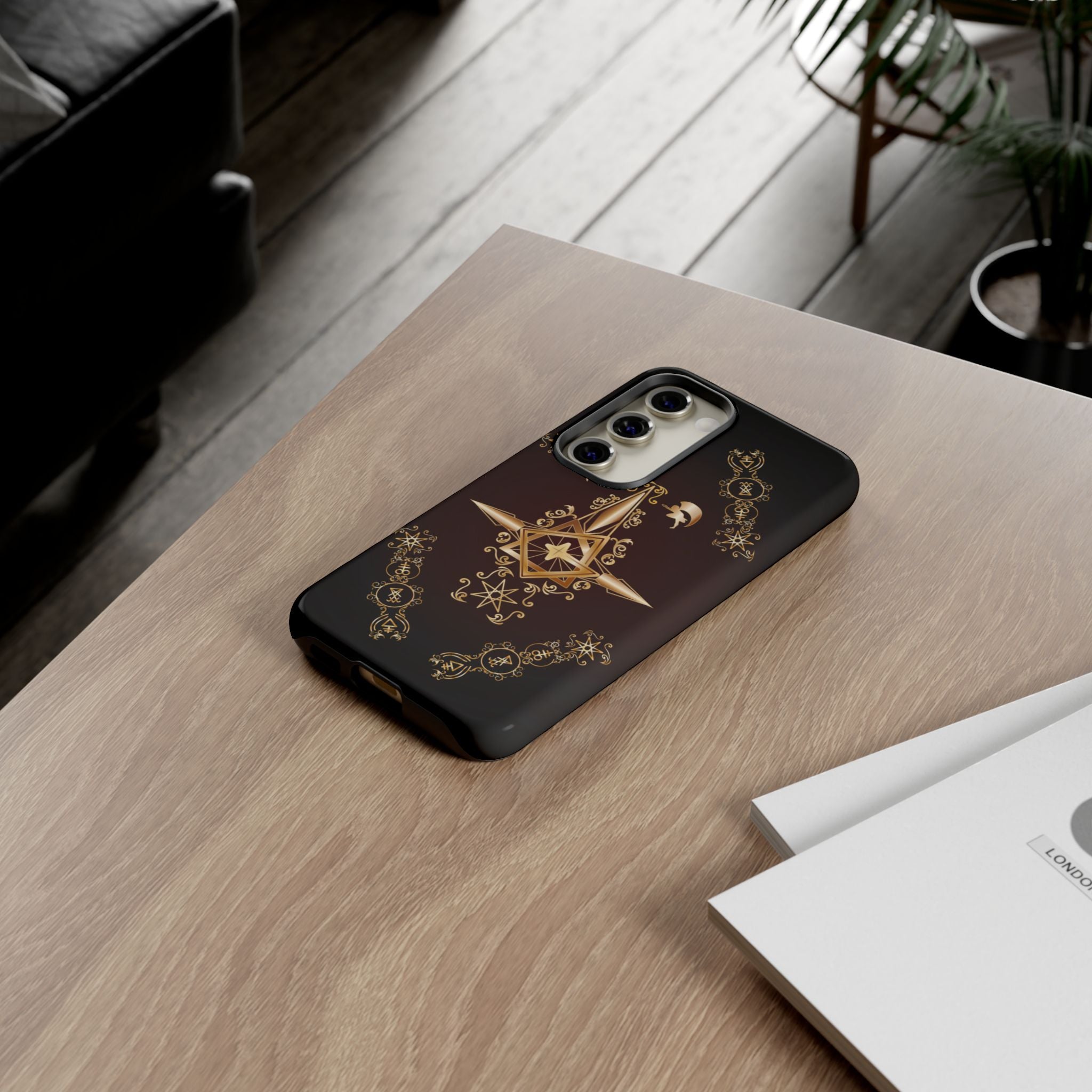 Android Ecclesiarch Sigil Black Red and Gold Ceremonial Phone Case