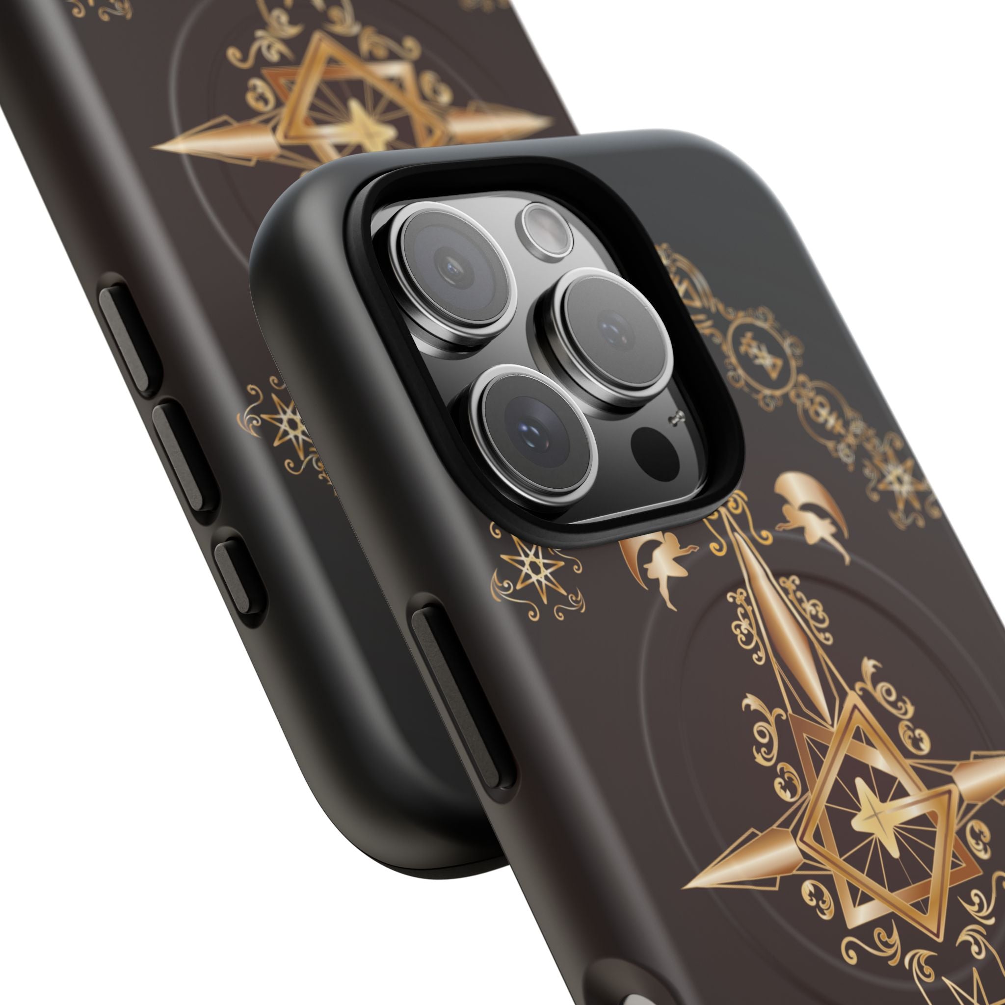 Magnetic Ecclesiarch Sigil Black Red and Gold Ceremonial Phone Case