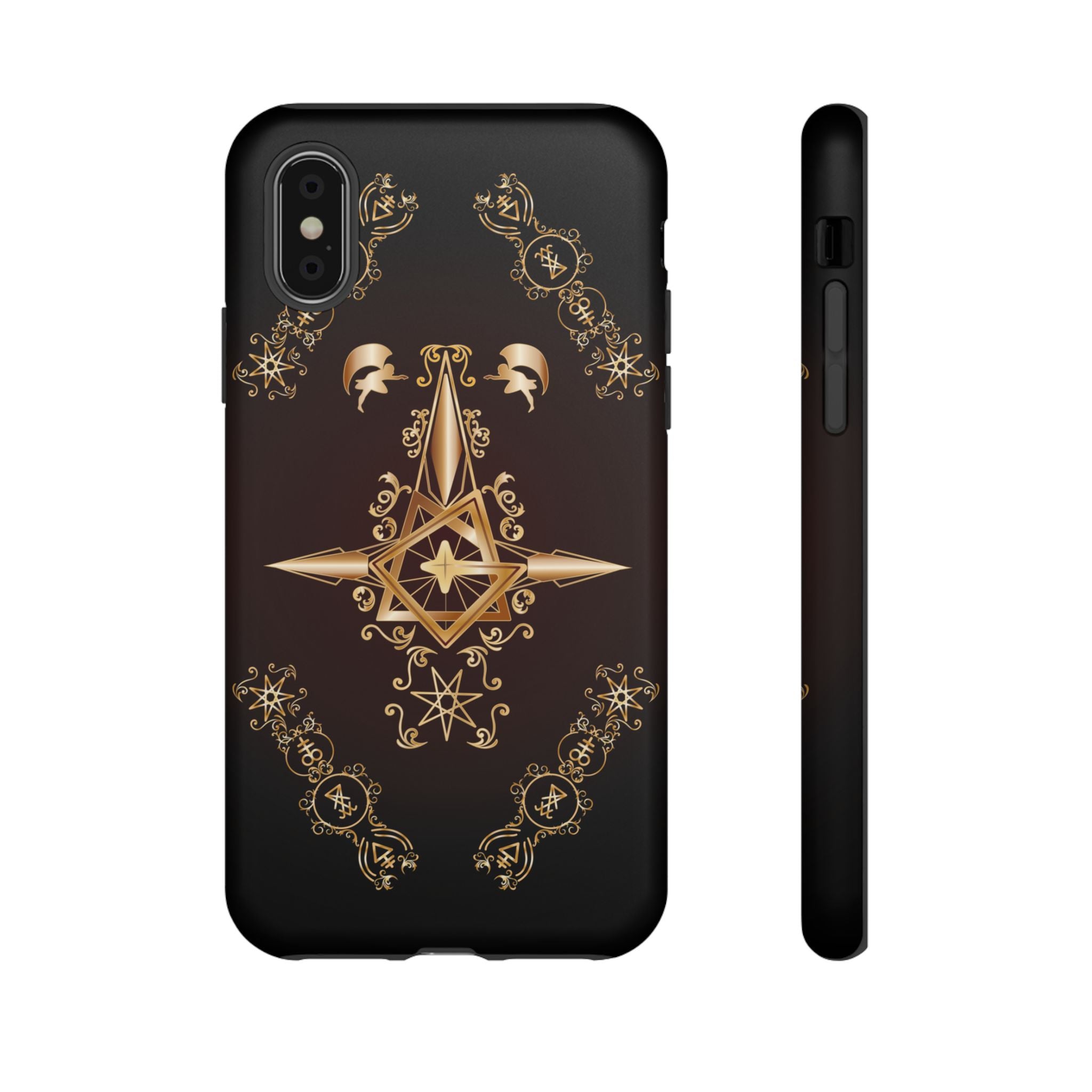 Iphone Ecclesiarch Sigil Black Red and Gold Ceremonial Phone Case