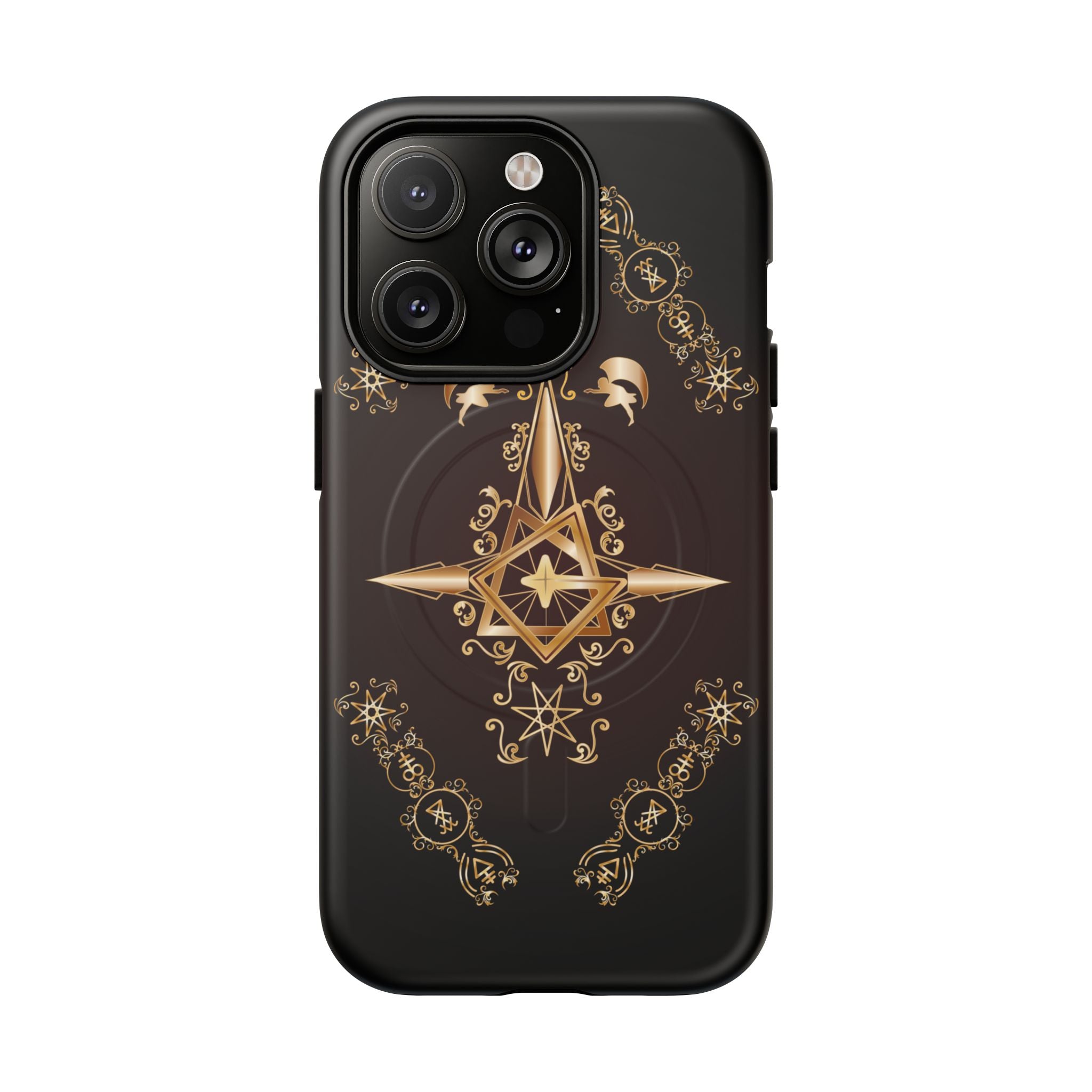 Magnetic Ecclesiarch Sigil Black Red and Gold Ceremonial Phone Case