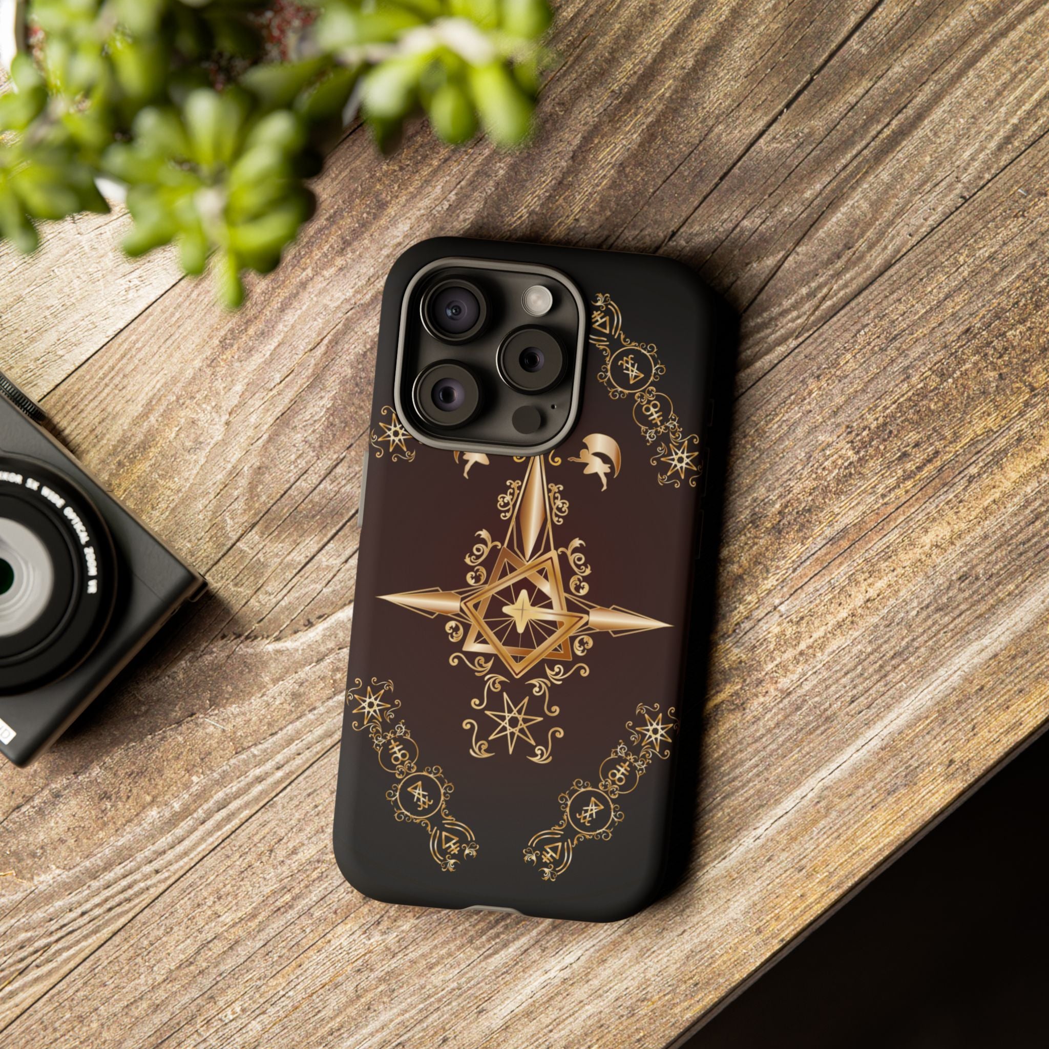 Iphone Ecclesiarch Sigil Black Red and Gold Ceremonial Phone Case