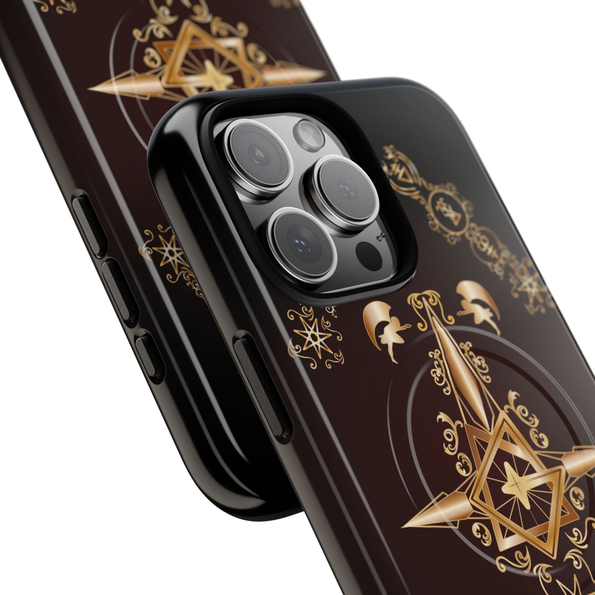 Magnetic Ecclesiarch Sigil Black Red and Gold Ceremonial Phone Case