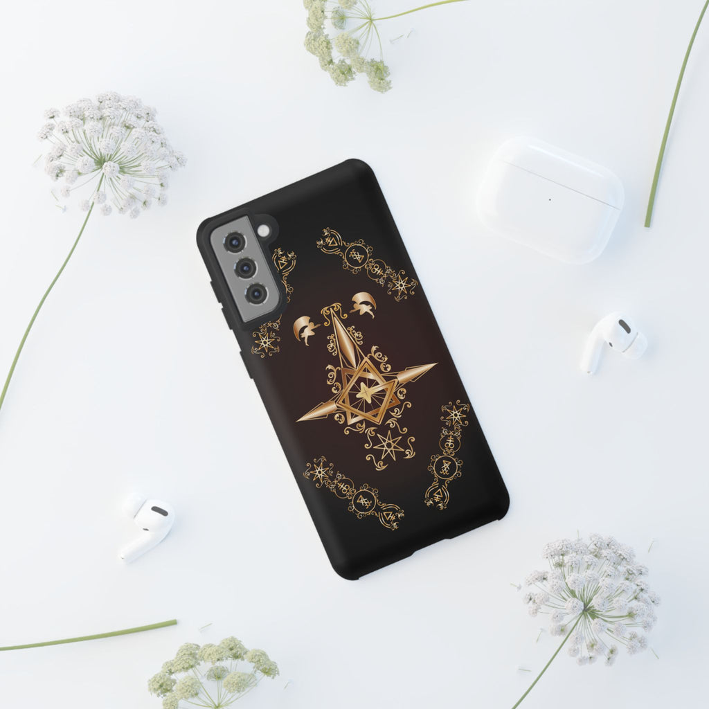 Android Ecclesiarch Sigil Black Red and Gold Ceremonial Phone Case