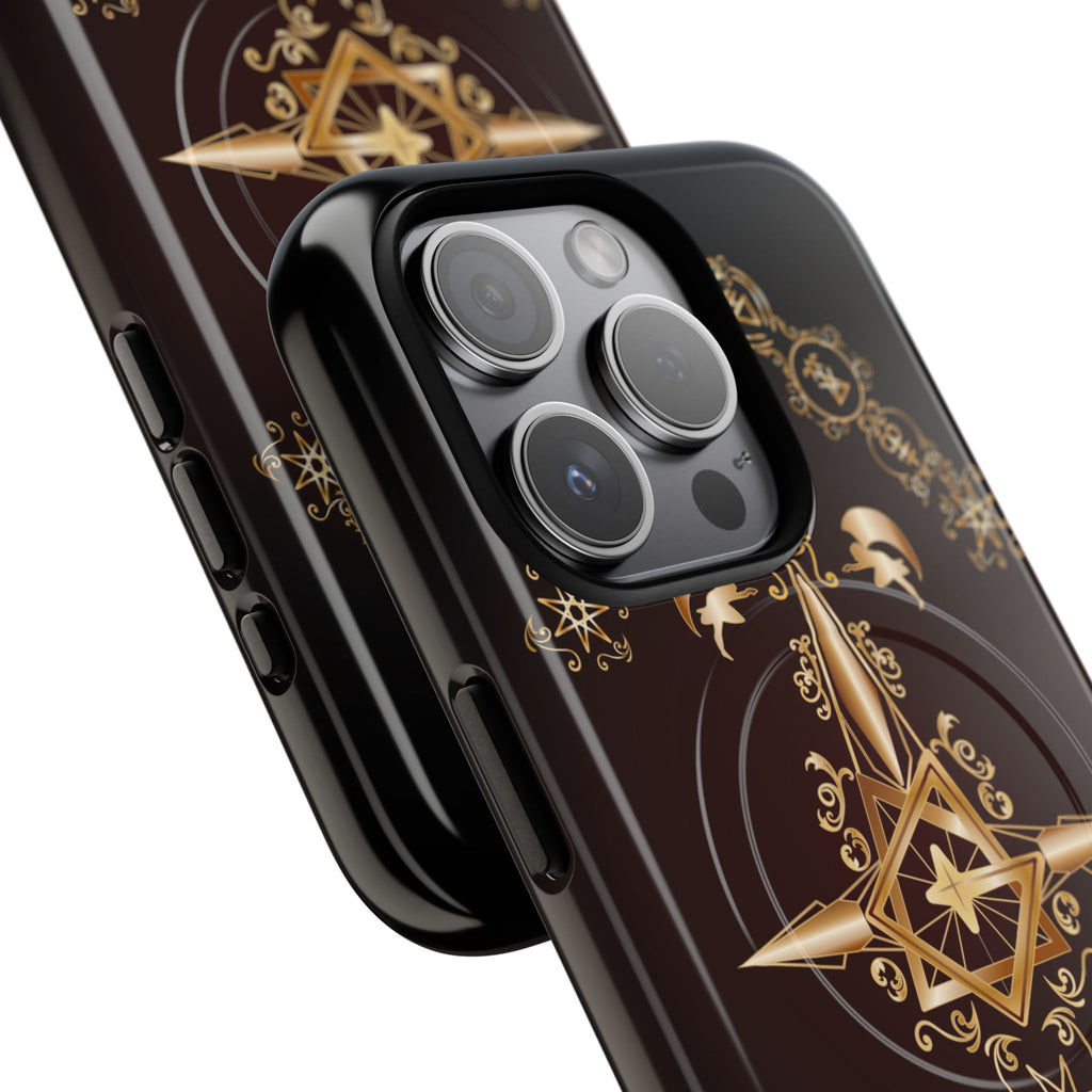 Magnetic Ecclesiarch Sigil Black Red and Gold Ceremonial Phone Case