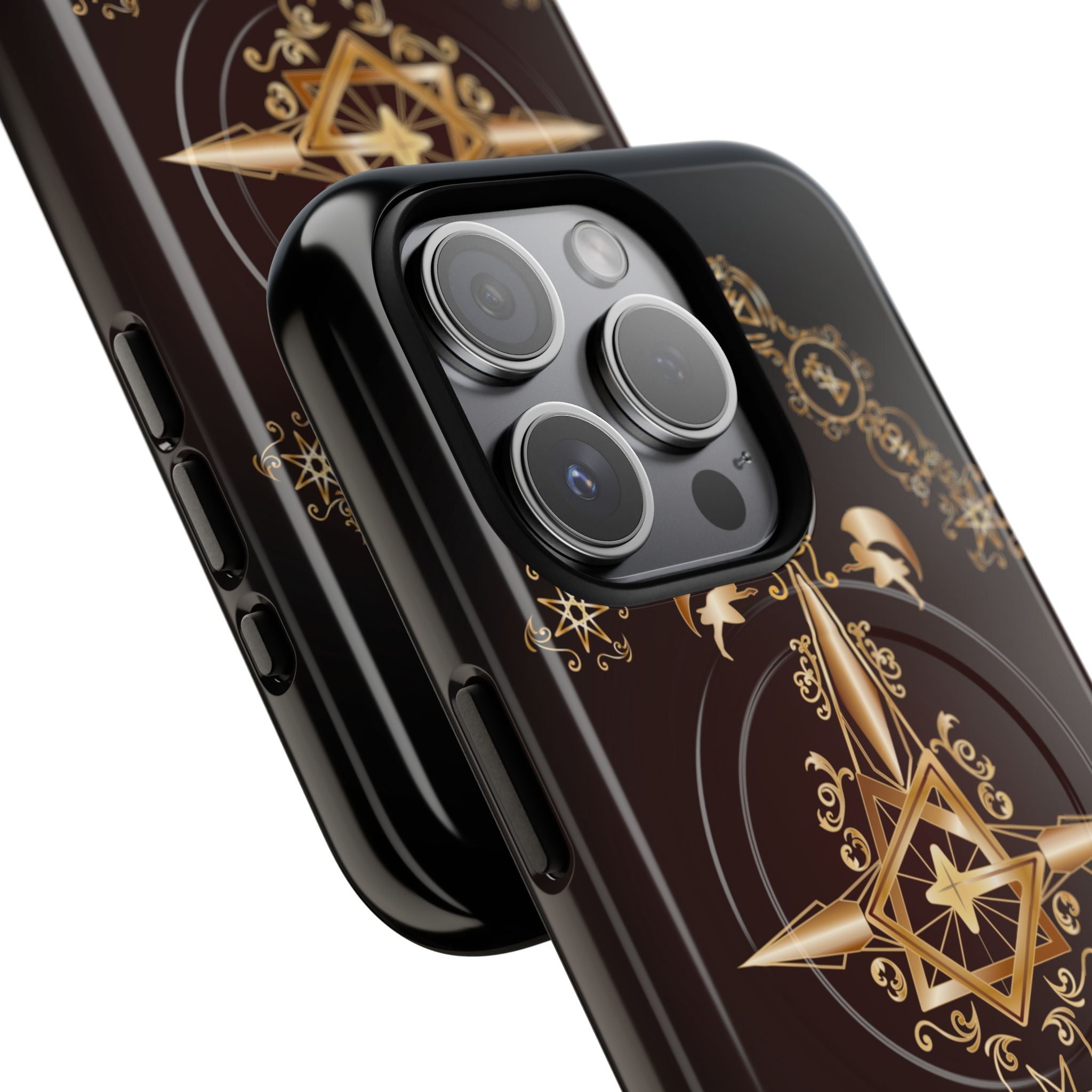 Magnetic Ecclesiarch Sigil Black Red and Gold Ceremonial Phone Case