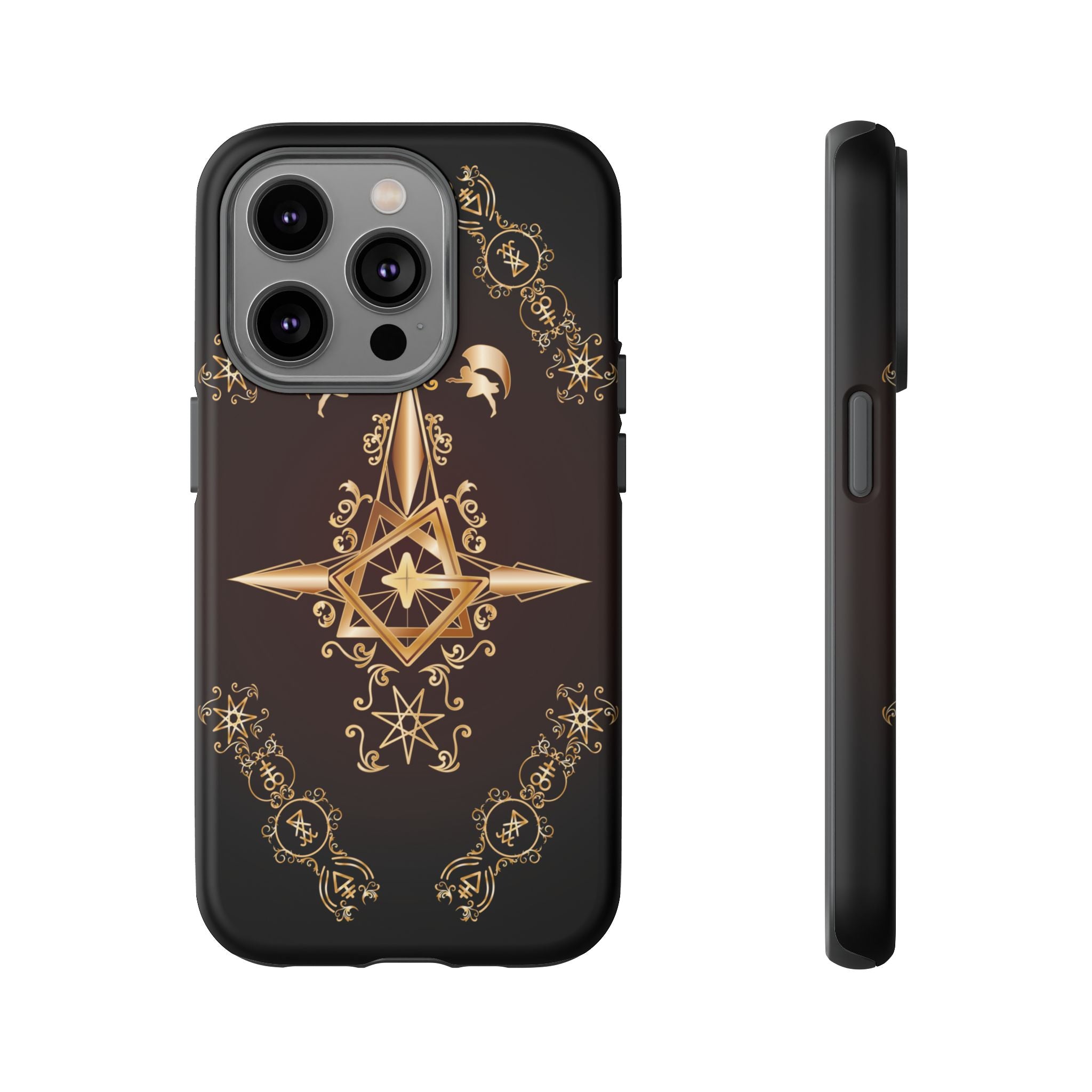 Iphone Ecclesiarch Sigil Black Red and Gold Ceremonial Phone Case