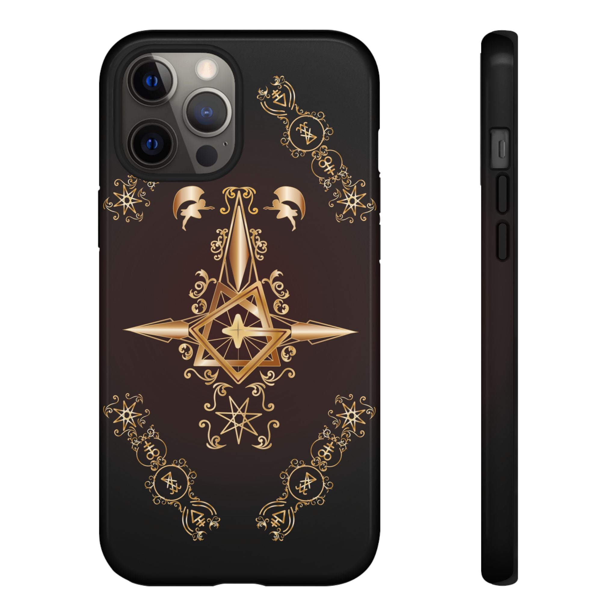 Iphone Ecclesiarch Sigil Black Red and Gold Ceremonial Phone Case
