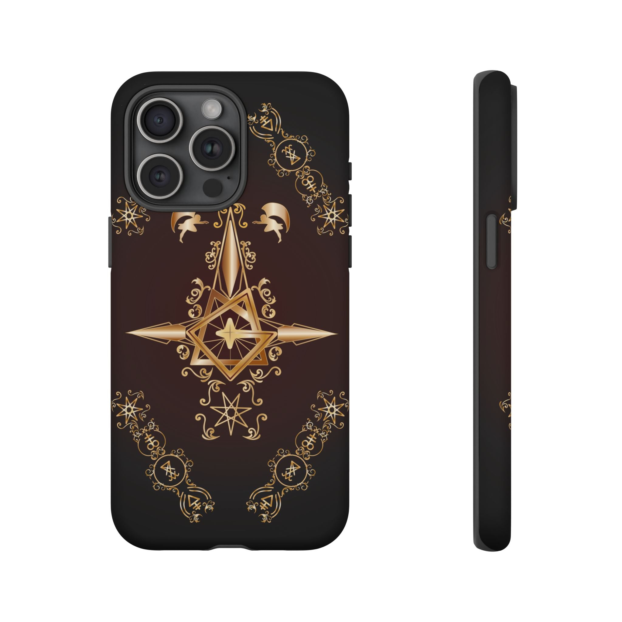 Iphone Ecclesiarch Sigil Black Red and Gold Ceremonial Phone Case
