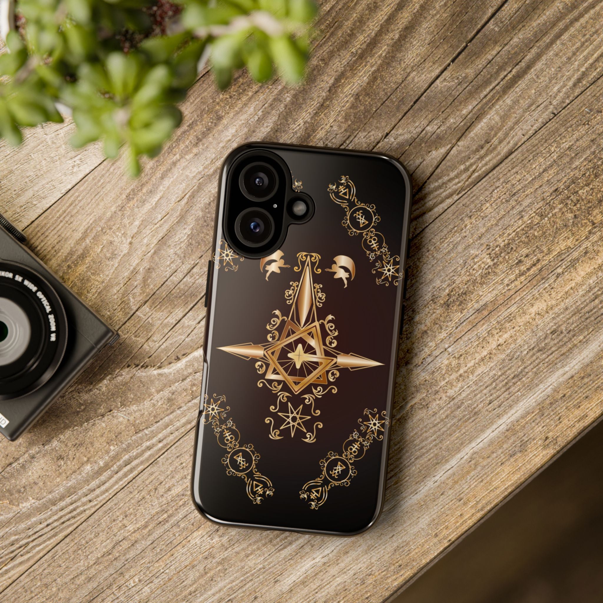 Iphone Ecclesiarch Sigil Black Red and Gold Ceremonial Phone Case