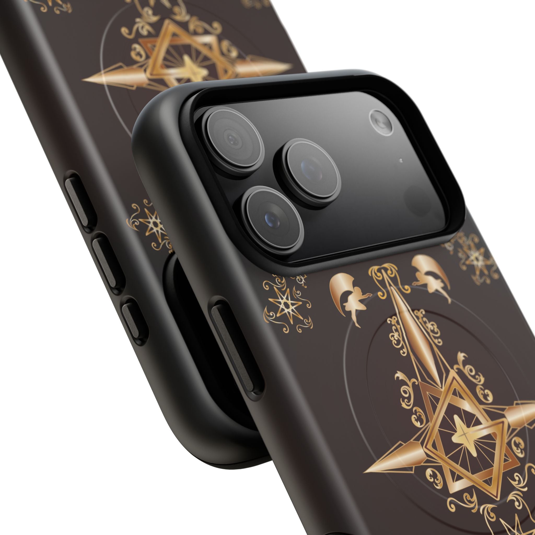 Magnetic Ecclesiarch Sigil Black Red and Gold Ceremonial Phone Case