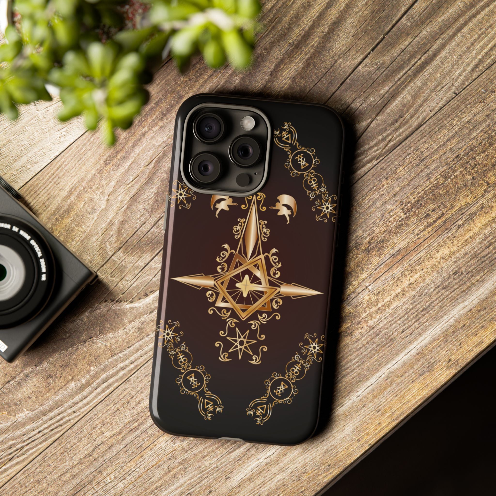 Iphone Ecclesiarch Sigil Black Red and Gold Ceremonial Phone Case