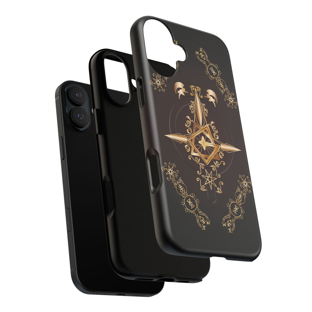 Magnetic Ecclesiarch Sigil Black Red and Gold Ceremonial Phone Case