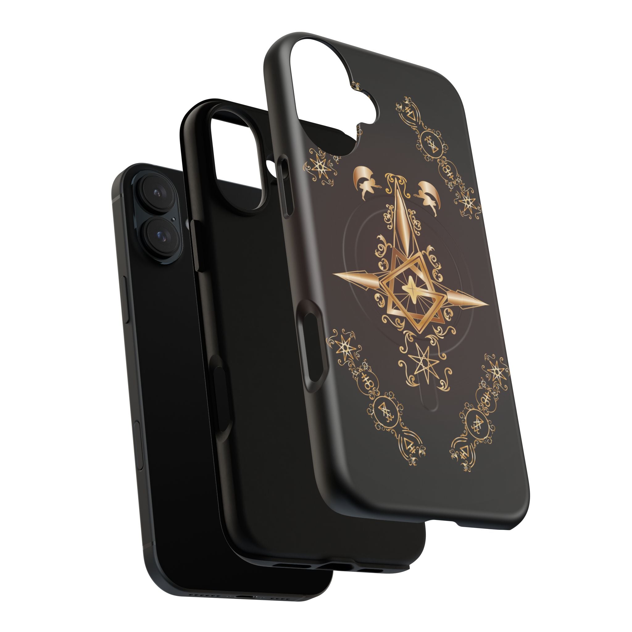 Magnetic Ecclesiarch Sigil Black Red and Gold Ceremonial Phone Case