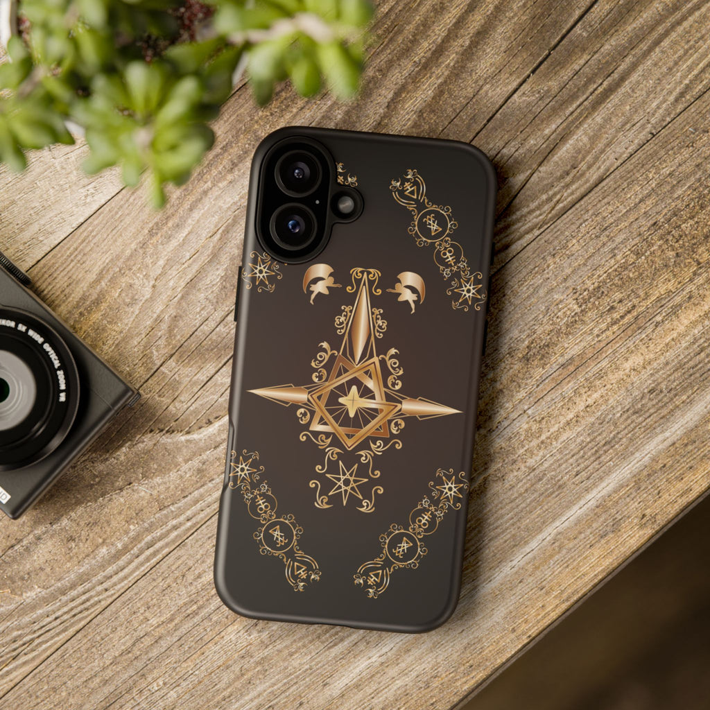 Iphone Ecclesiarch Sigil Black Red and Gold Ceremonial Phone Case