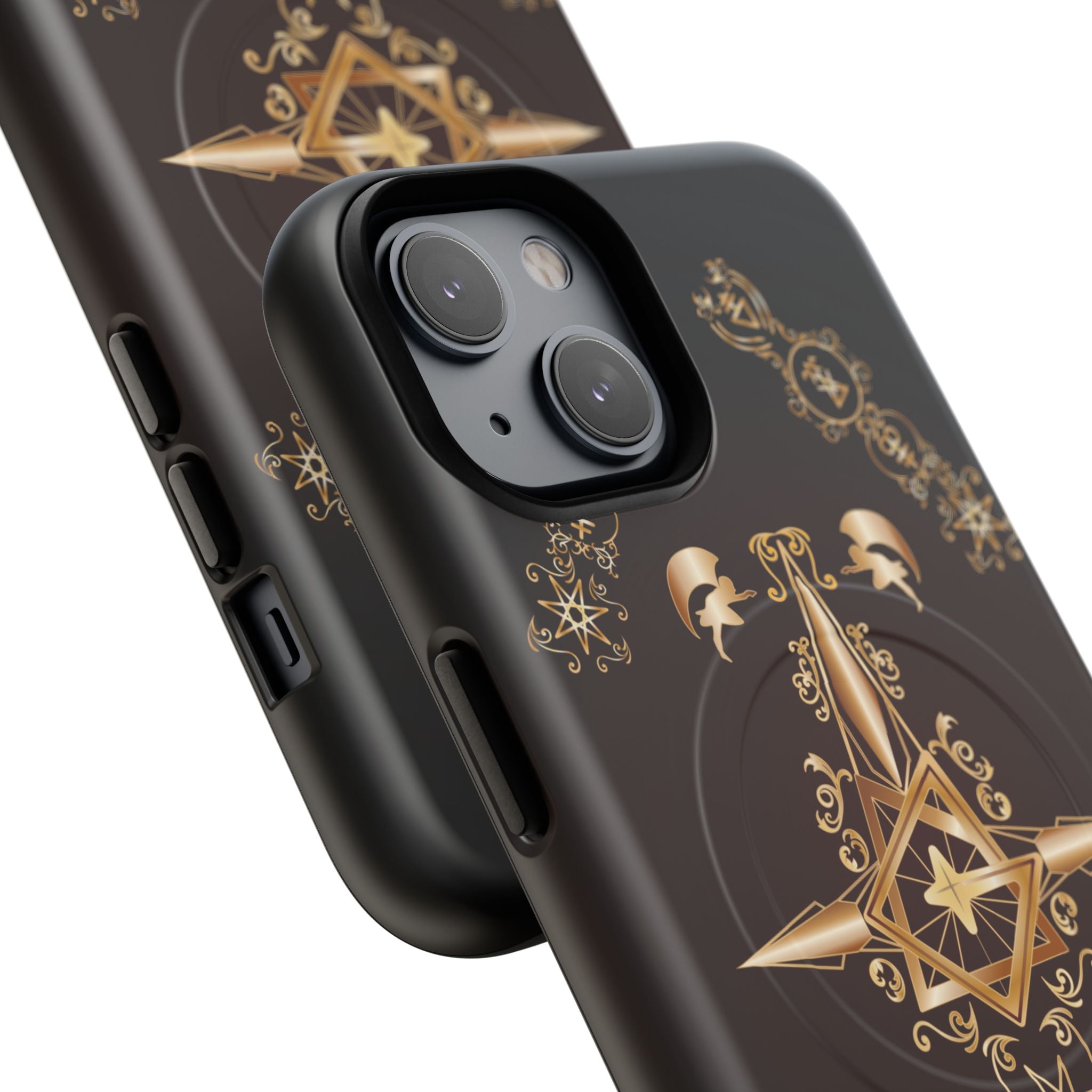 Magnetic Ecclesiarch Sigil Black Red and Gold Ceremonial Phone Case