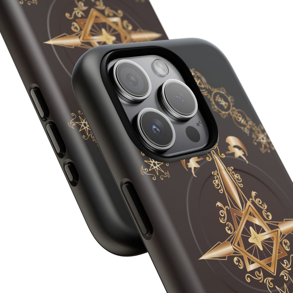 Magnetic Ecclesiarch Sigil Black Red and Gold Ceremonial Phone Case