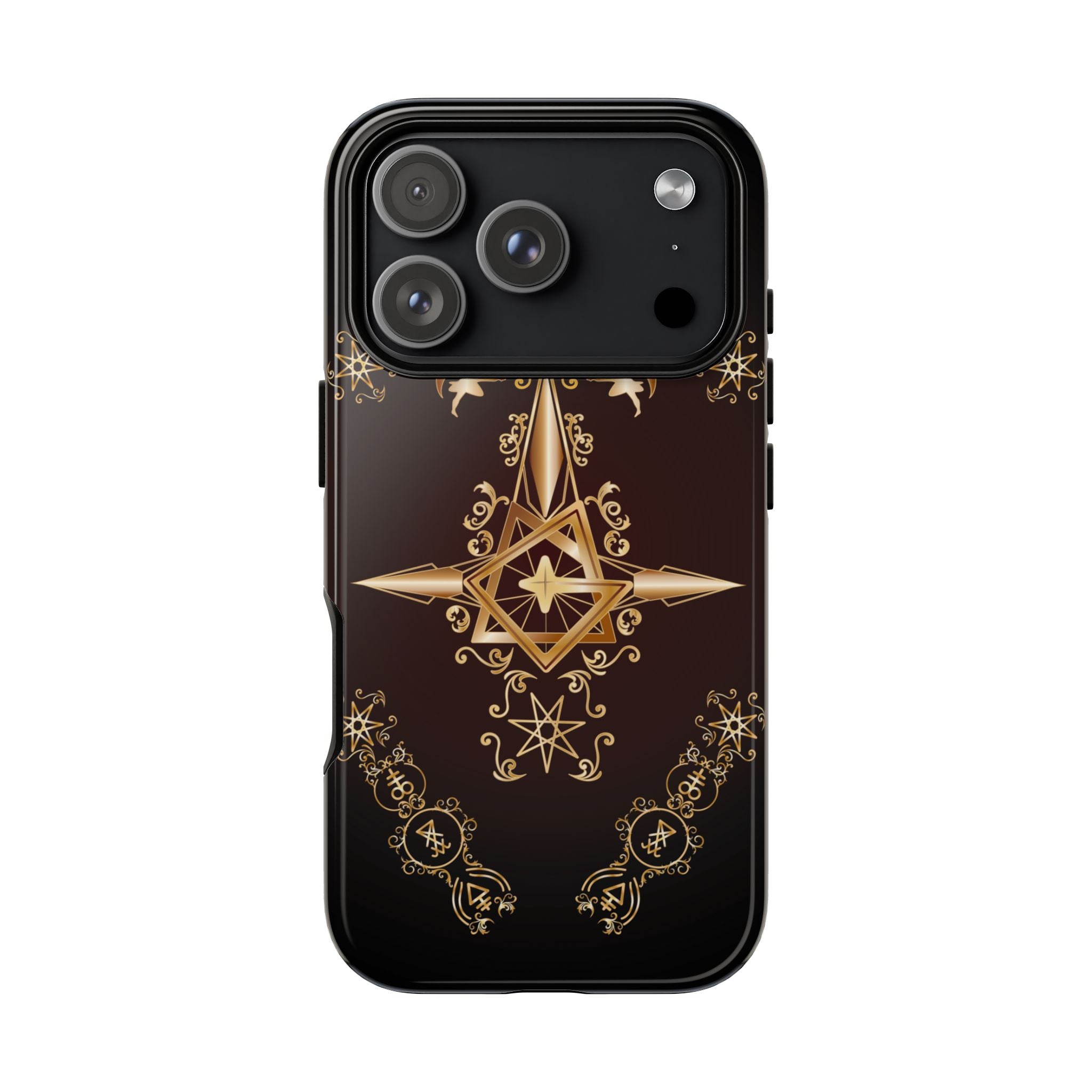 Iphone Ecclesiarch Sigil Black Red and Gold Ceremonial Phone Case