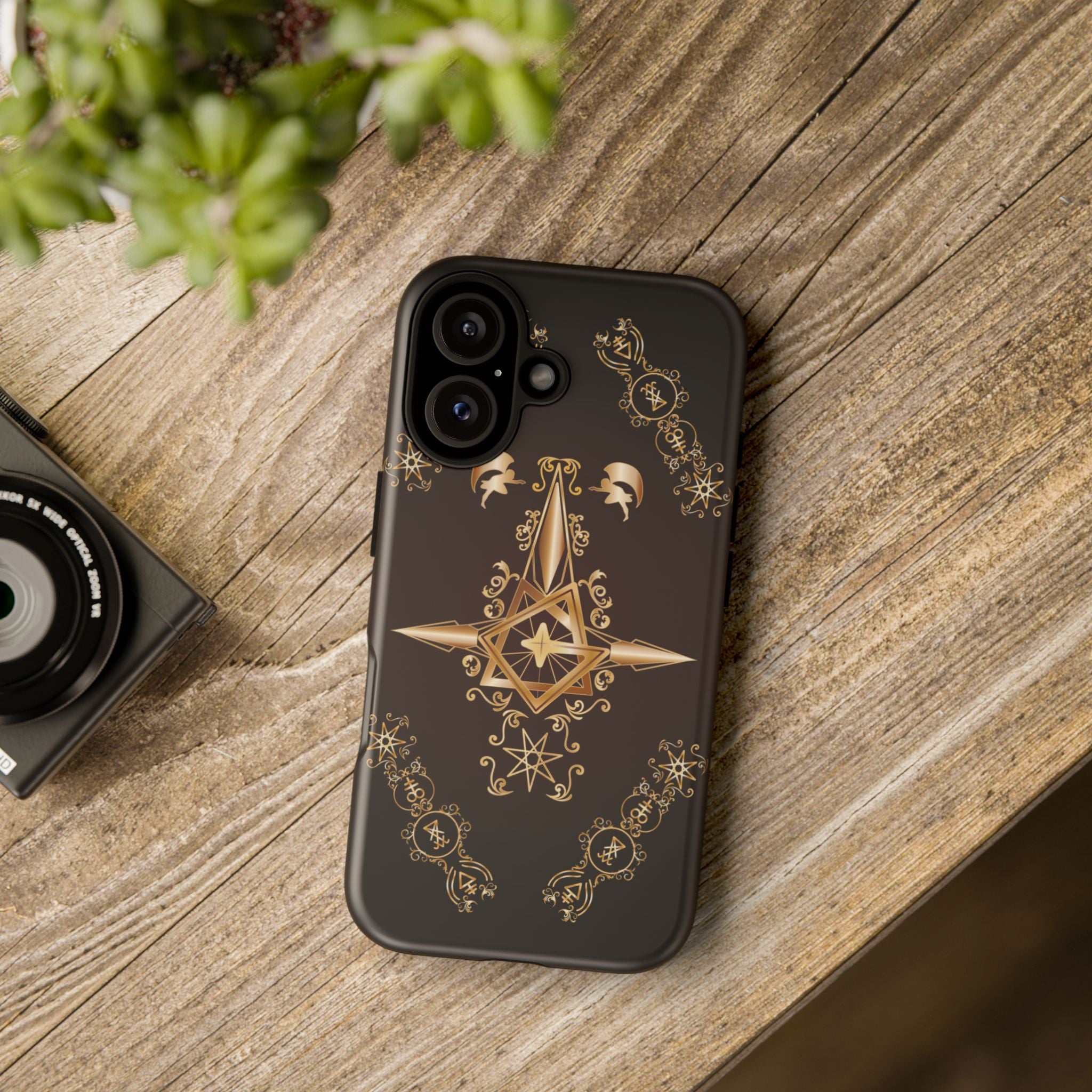 Iphone Ecclesiarch Sigil Black Red and Gold Ceremonial Phone Case