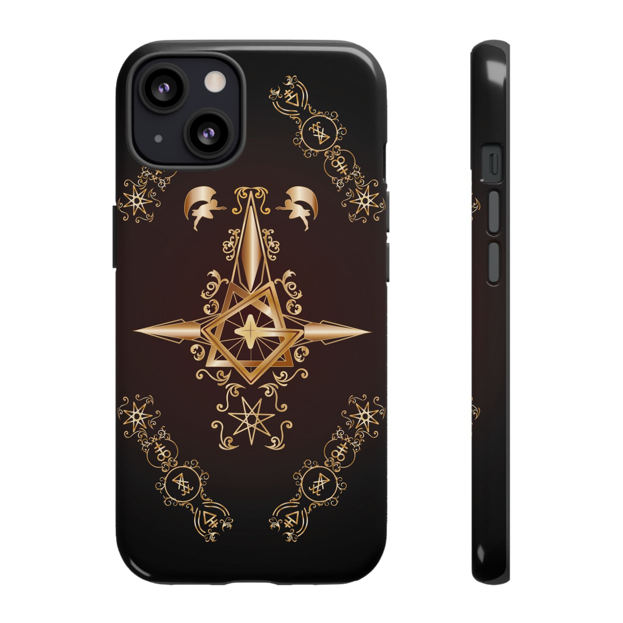 Iphone Ecclesiarch Sigil Black Red and Gold Ceremonial Phone Case