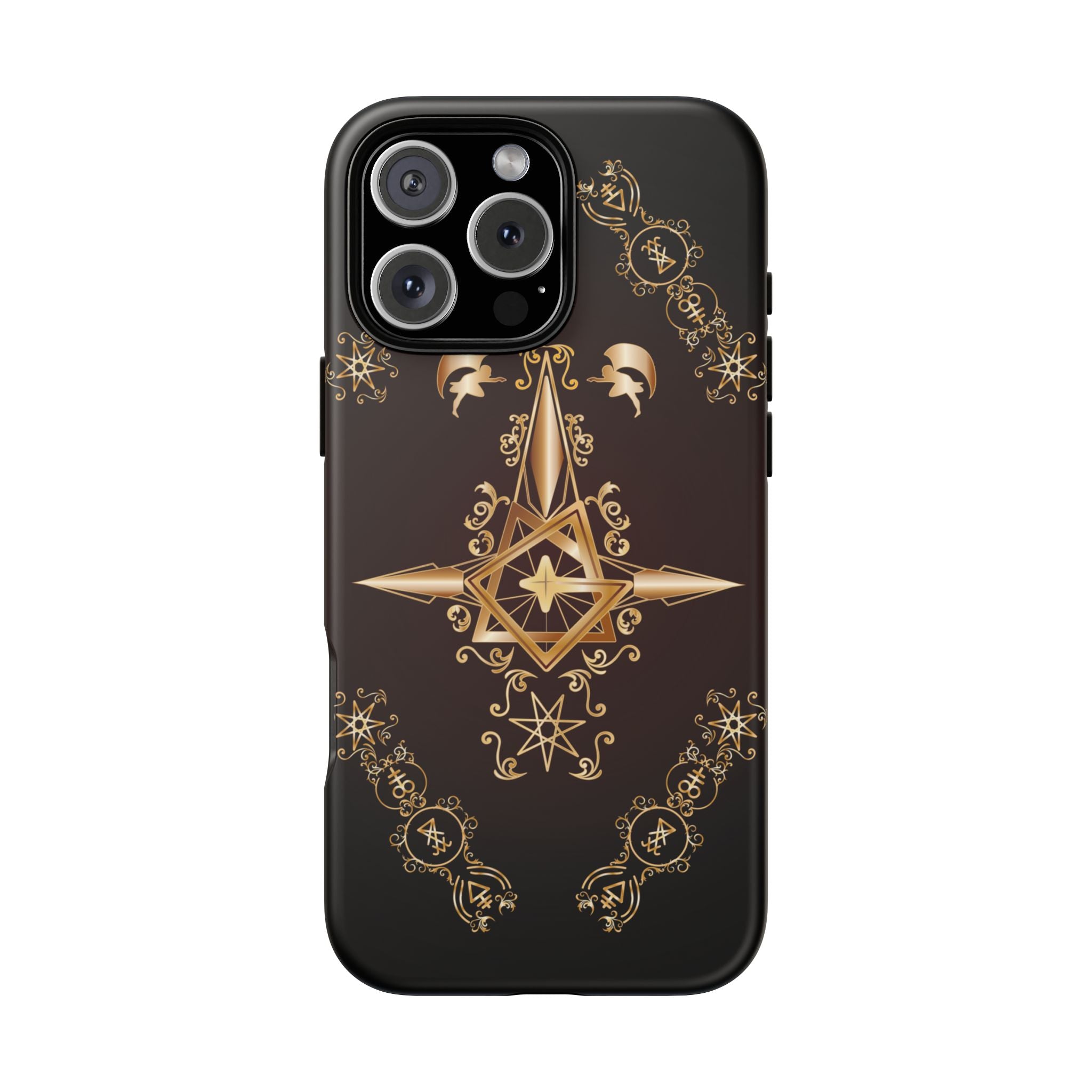 Iphone Ecclesiarch Sigil Black Red and Gold Ceremonial Phone Case