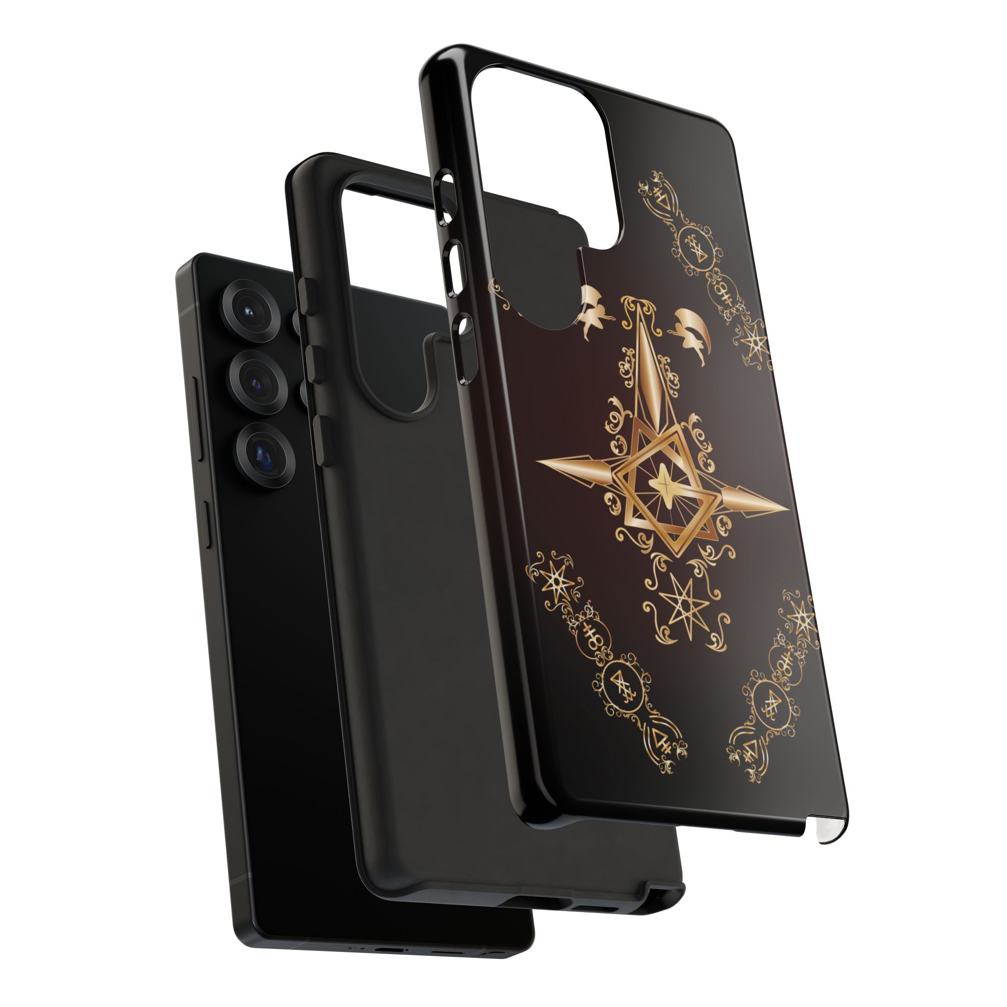 Android Ecclesiarch Sigil Black Red and Gold Ceremonial Phone Case