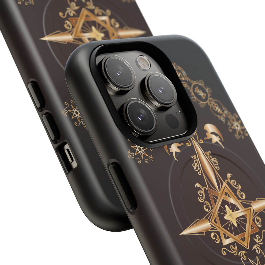 Magnetic Ecclesiarch Sigil Black Red and Gold Ceremonial Phone Case