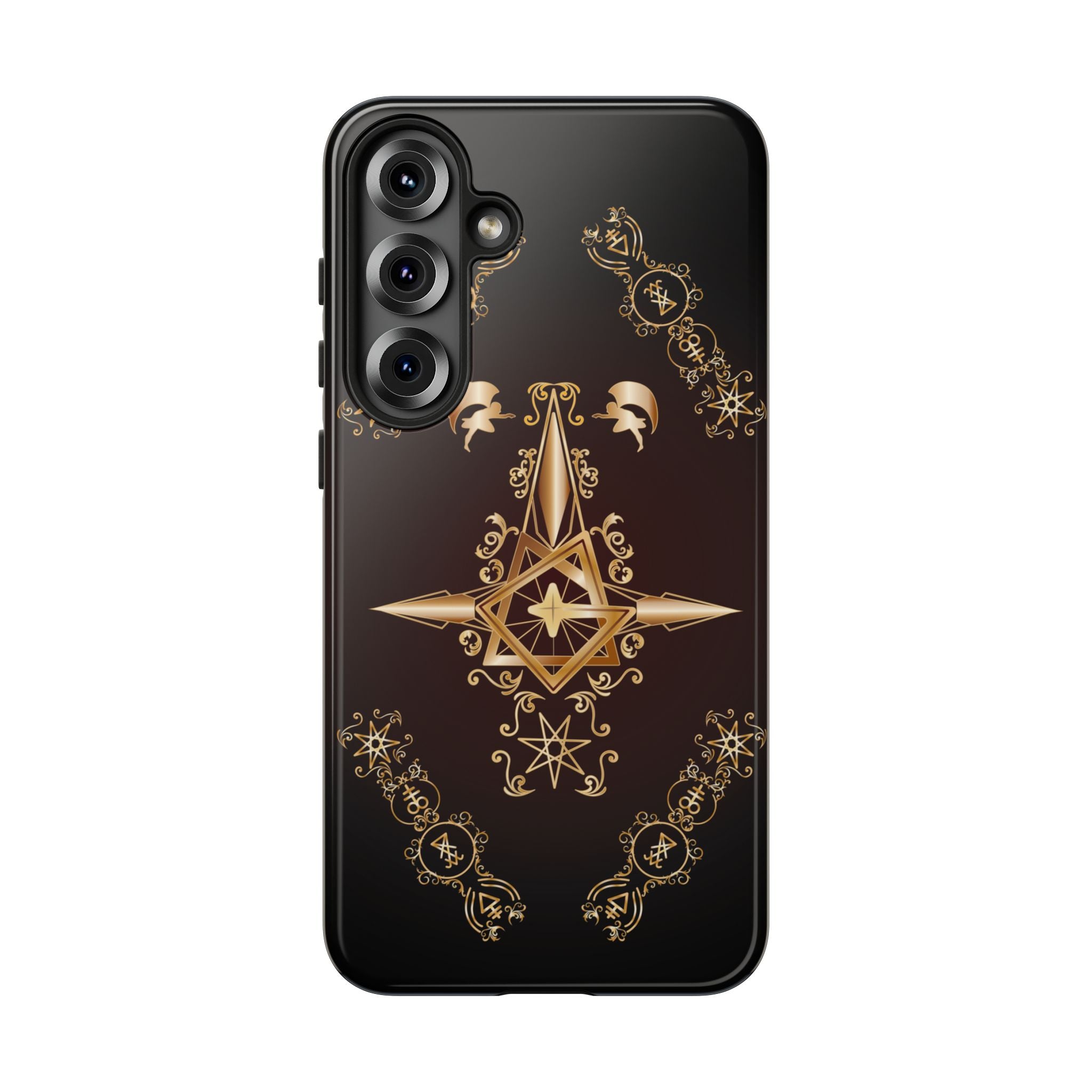 Android Ecclesiarch Sigil Black Red and Gold Ceremonial Phone Case