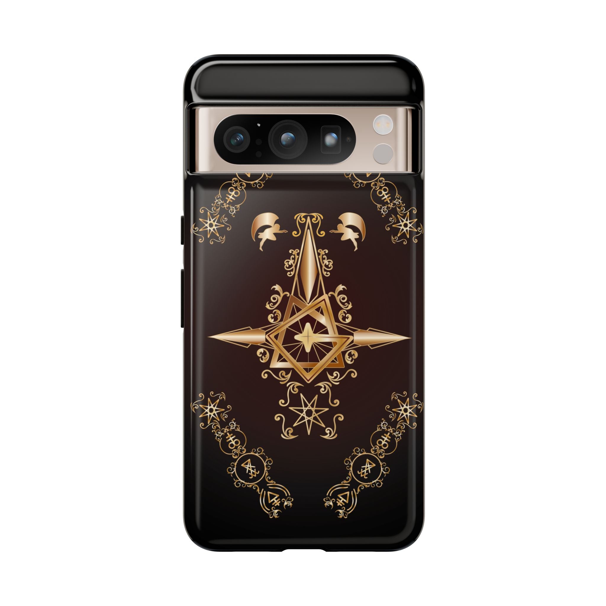 Android Ecclesiarch Sigil Black Red and Gold Ceremonial Phone Case