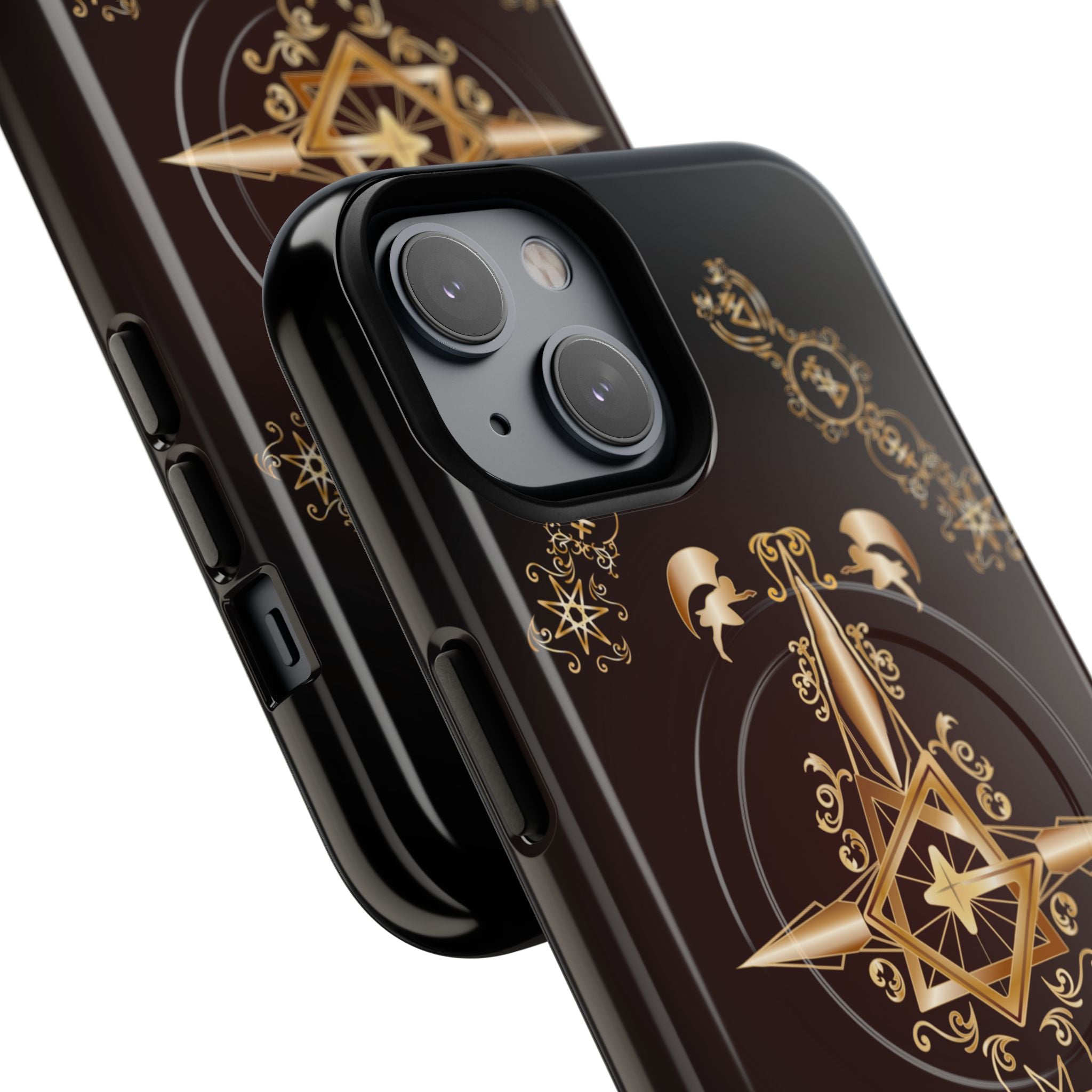 Magnetic Ecclesiarch Sigil Black Red and Gold Ceremonial Phone Case