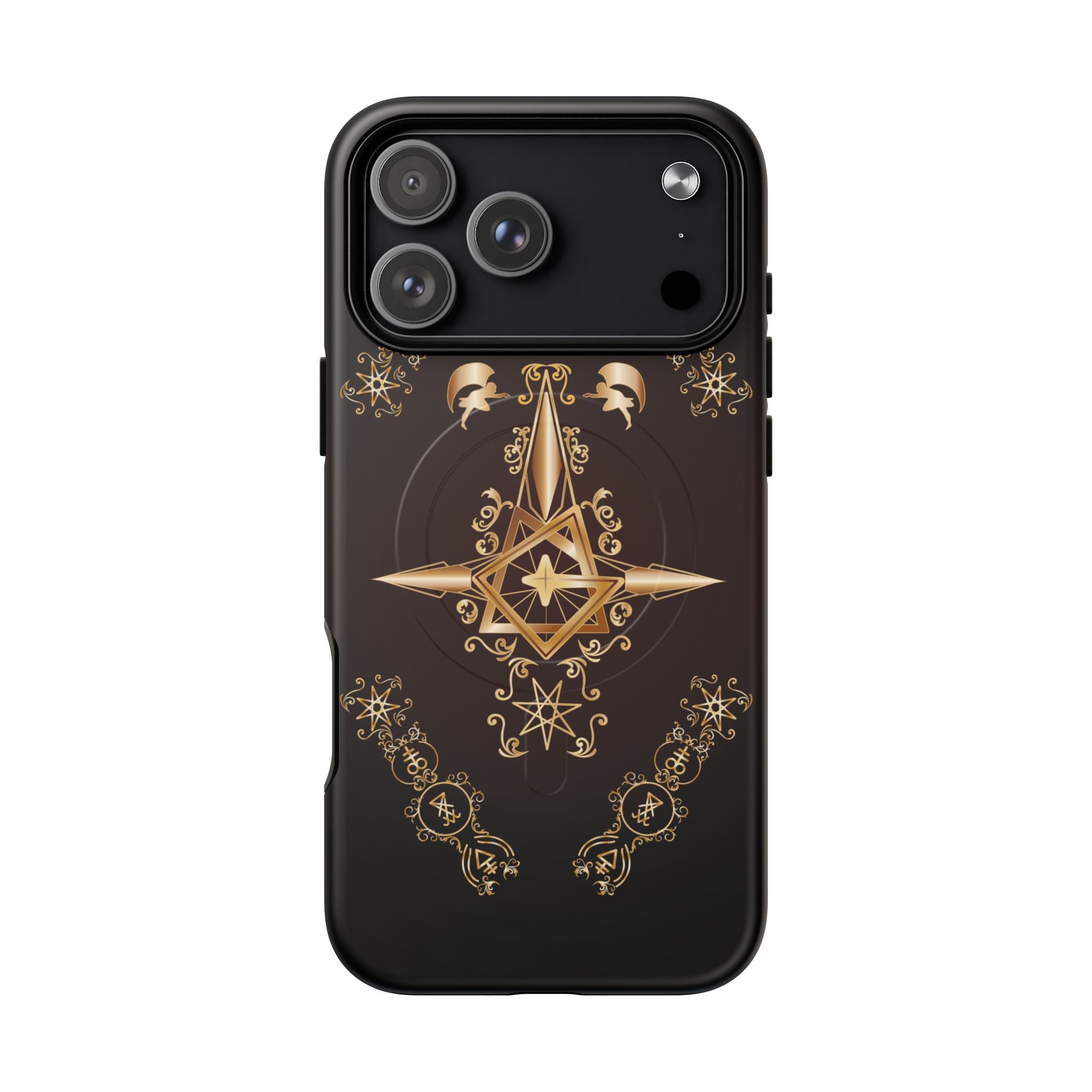 Magnetic Ecclesiarch Sigil Black Red and Gold Ceremonial Phone Case