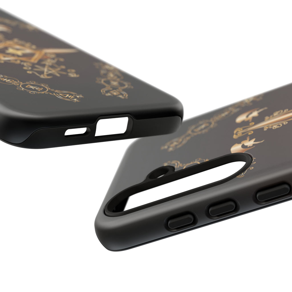 Android Ecclesiarch Sigil Black Red and Gold Ceremonial Phone Case