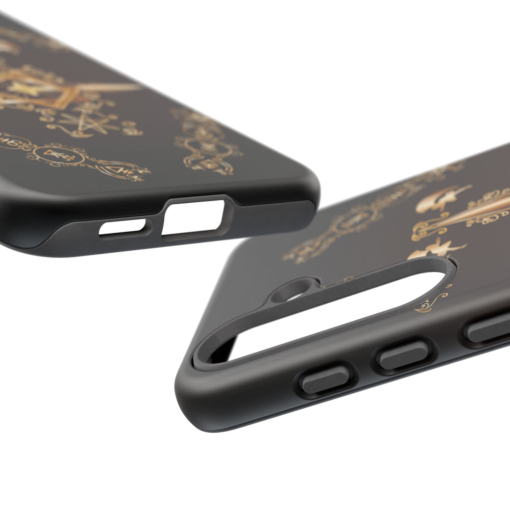 Android Ecclesiarch Sigil Black Red and Gold Ceremonial Phone Case