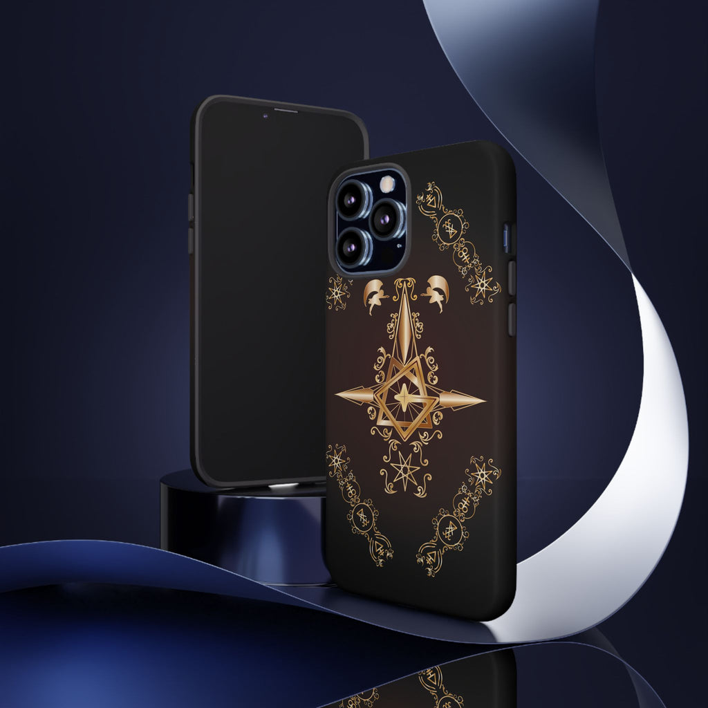 Iphone Ecclesiarch Sigil Black Red and Gold Ceremonial Phone Case