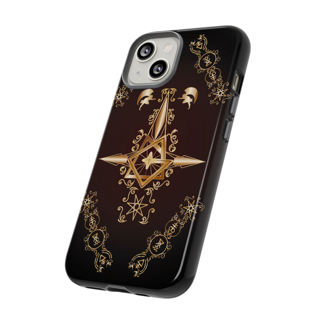 Iphone Ecclesiarch Sigil Black Red and Gold Ceremonial Phone Case