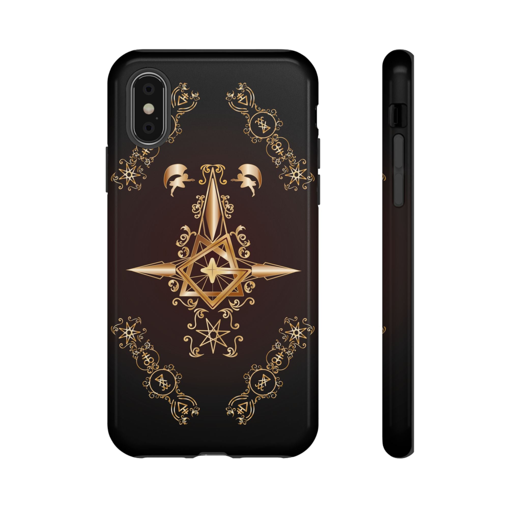 Iphone Ecclesiarch Sigil Black Red and Gold Ceremonial Phone Case