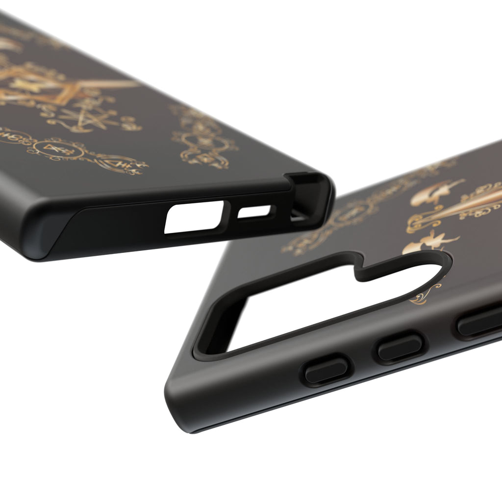 Android Ecclesiarch Sigil Black Red and Gold Ceremonial Phone Case