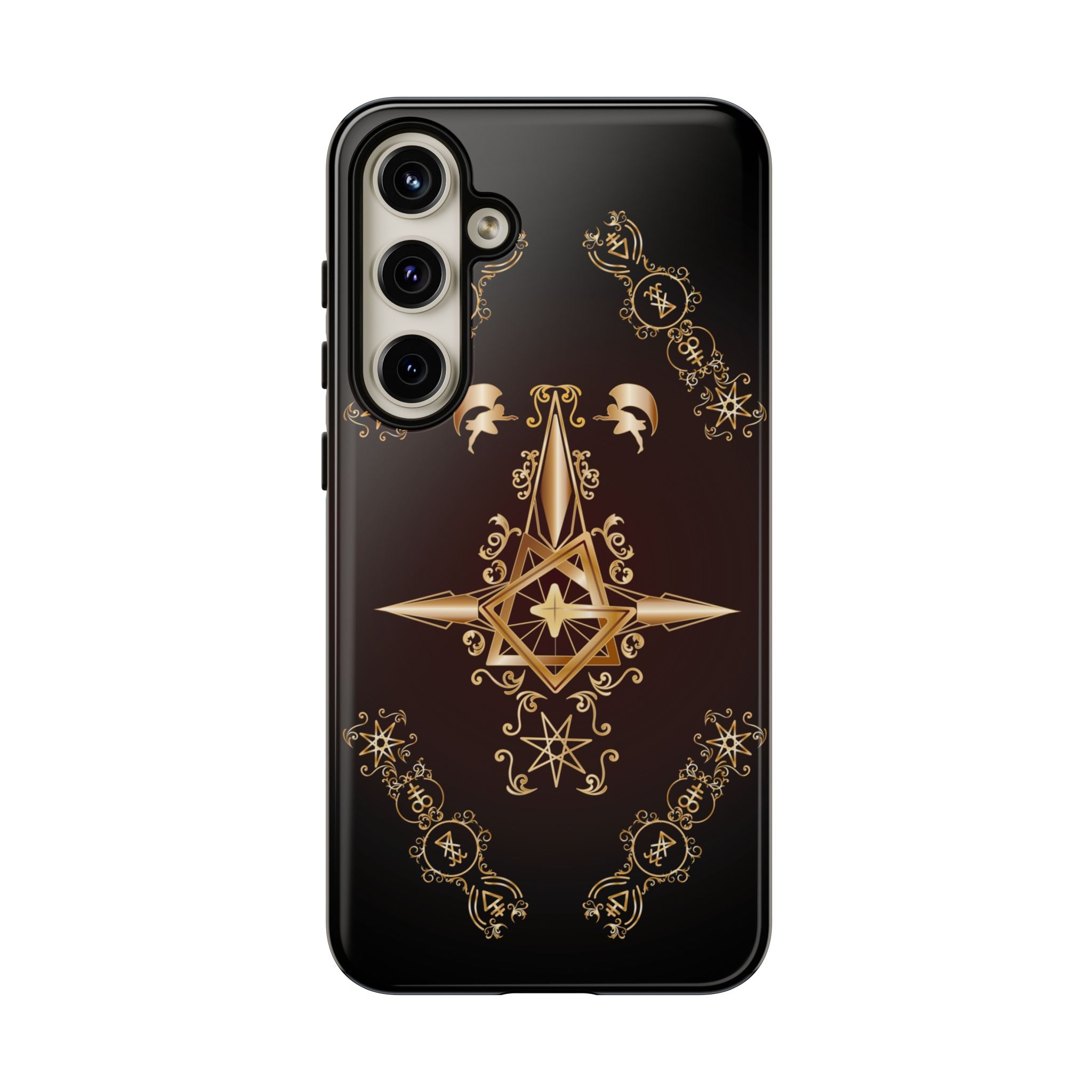 Android Ecclesiarch Sigil Black Red and Gold Ceremonial Phone Case