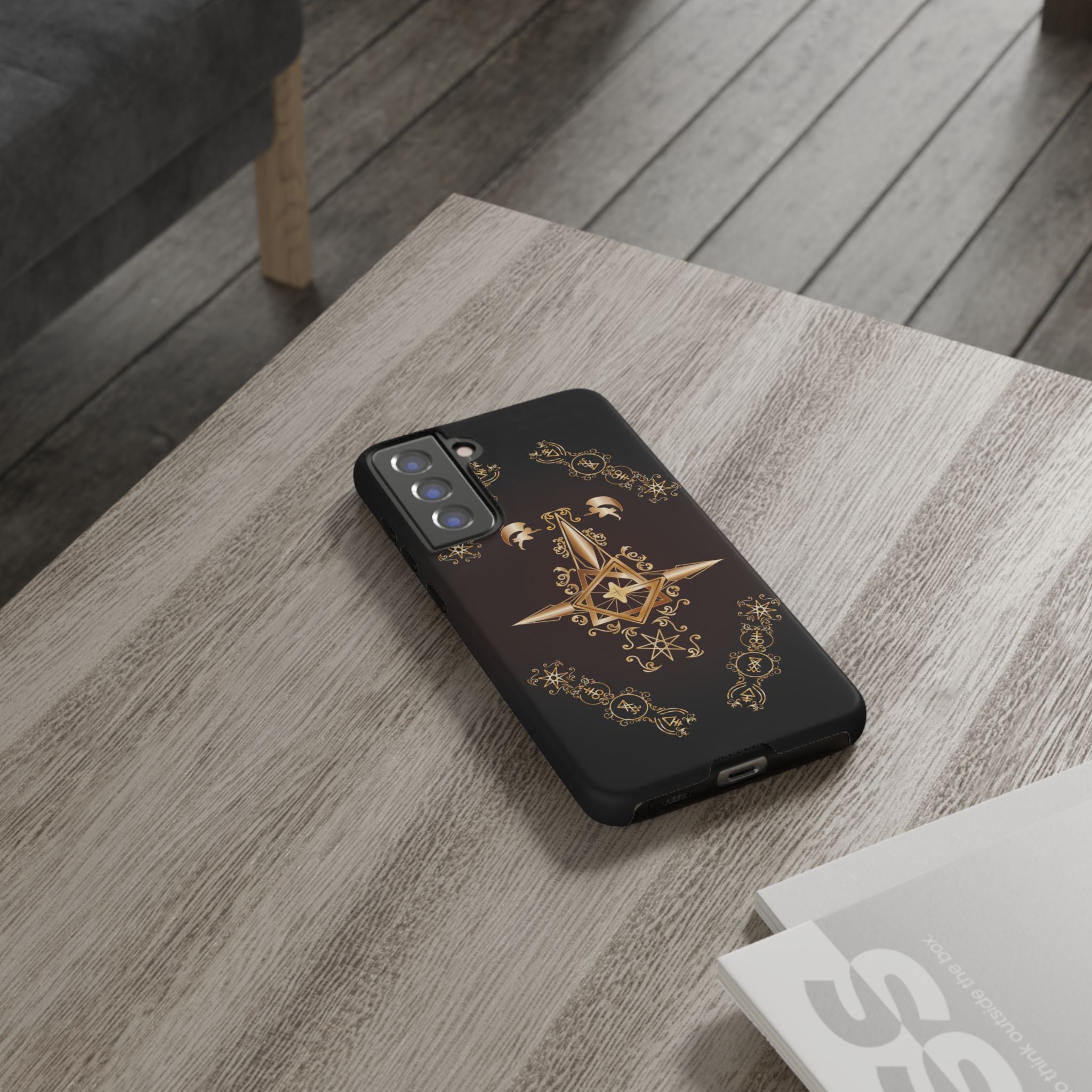 Android Ecclesiarch Sigil Black Red and Gold Ceremonial Phone Case
