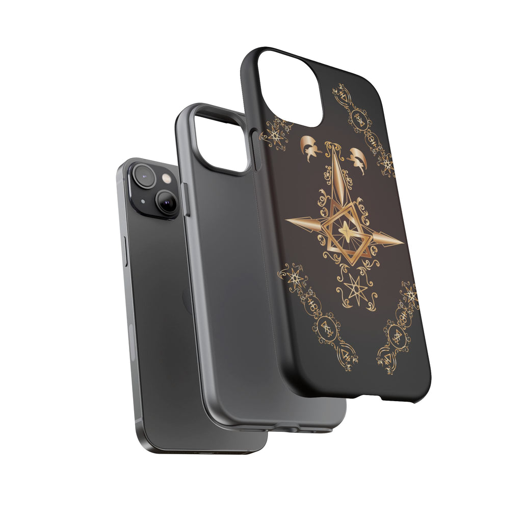 Iphone Ecclesiarch Sigil Black Red and Gold Ceremonial Phone Case