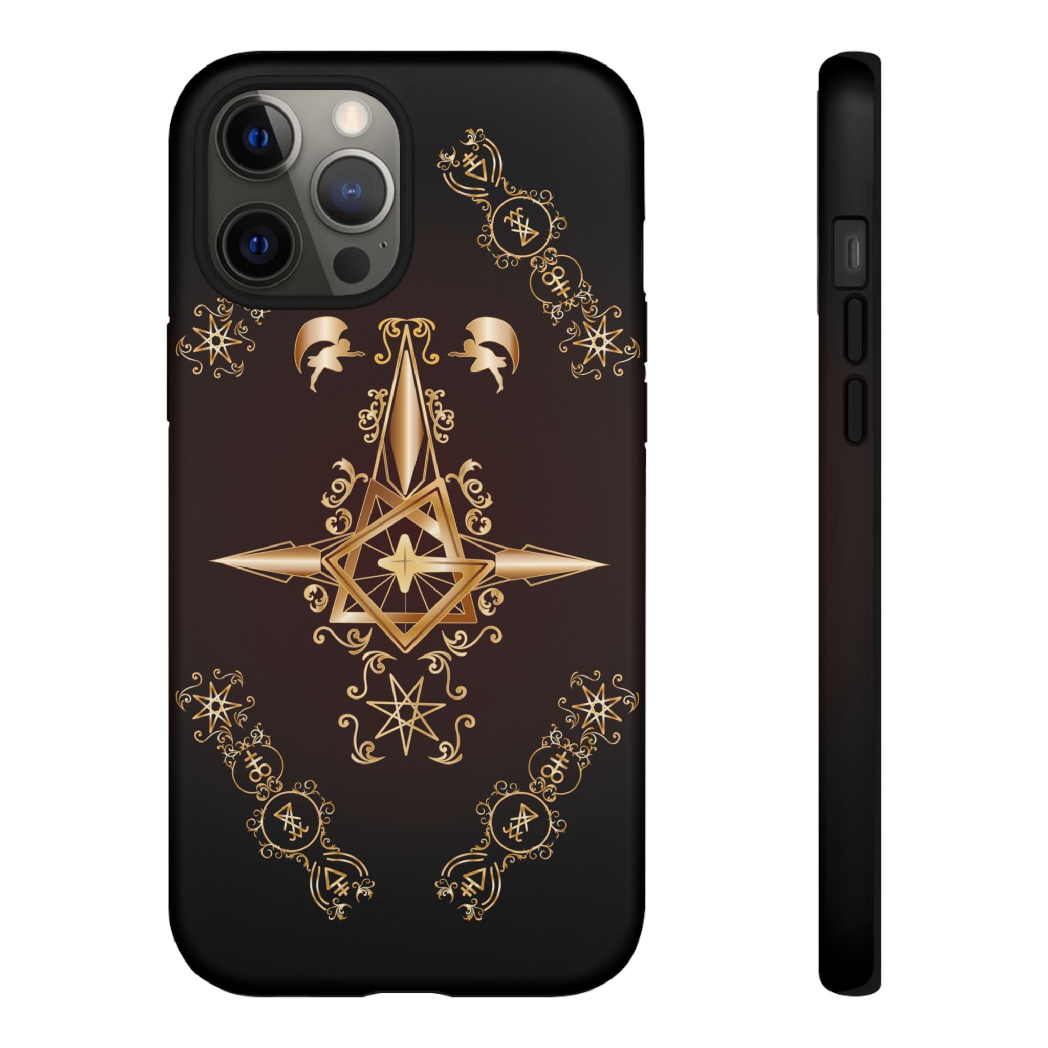 Iphone Ecclesiarch Sigil Black Red and Gold Ceremonial Phone Case