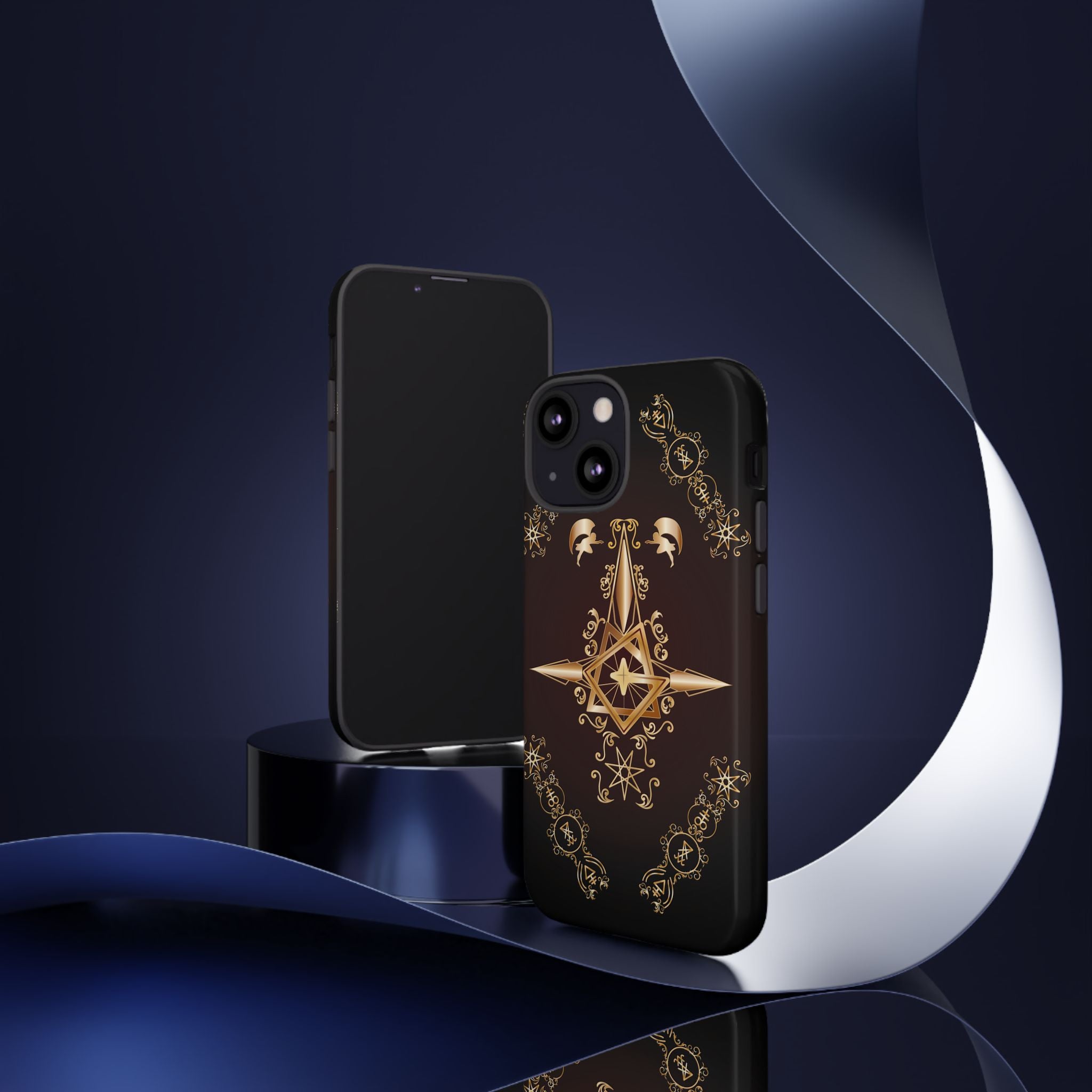 Iphone Ecclesiarch Sigil Black Red and Gold Ceremonial Phone Case