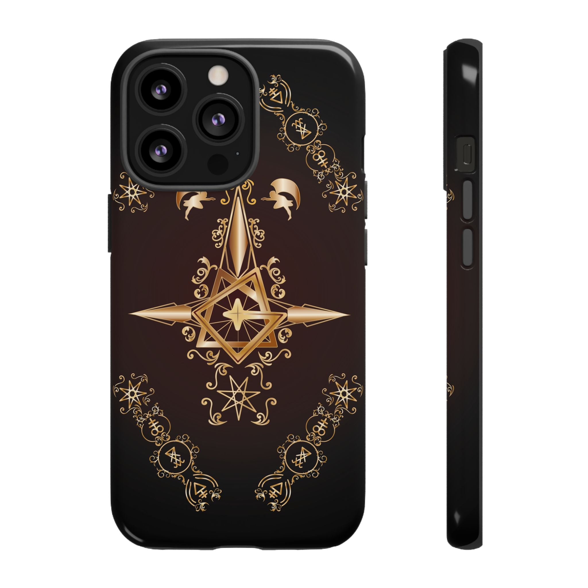 Iphone Ecclesiarch Sigil Black Red and Gold Ceremonial Phone Case