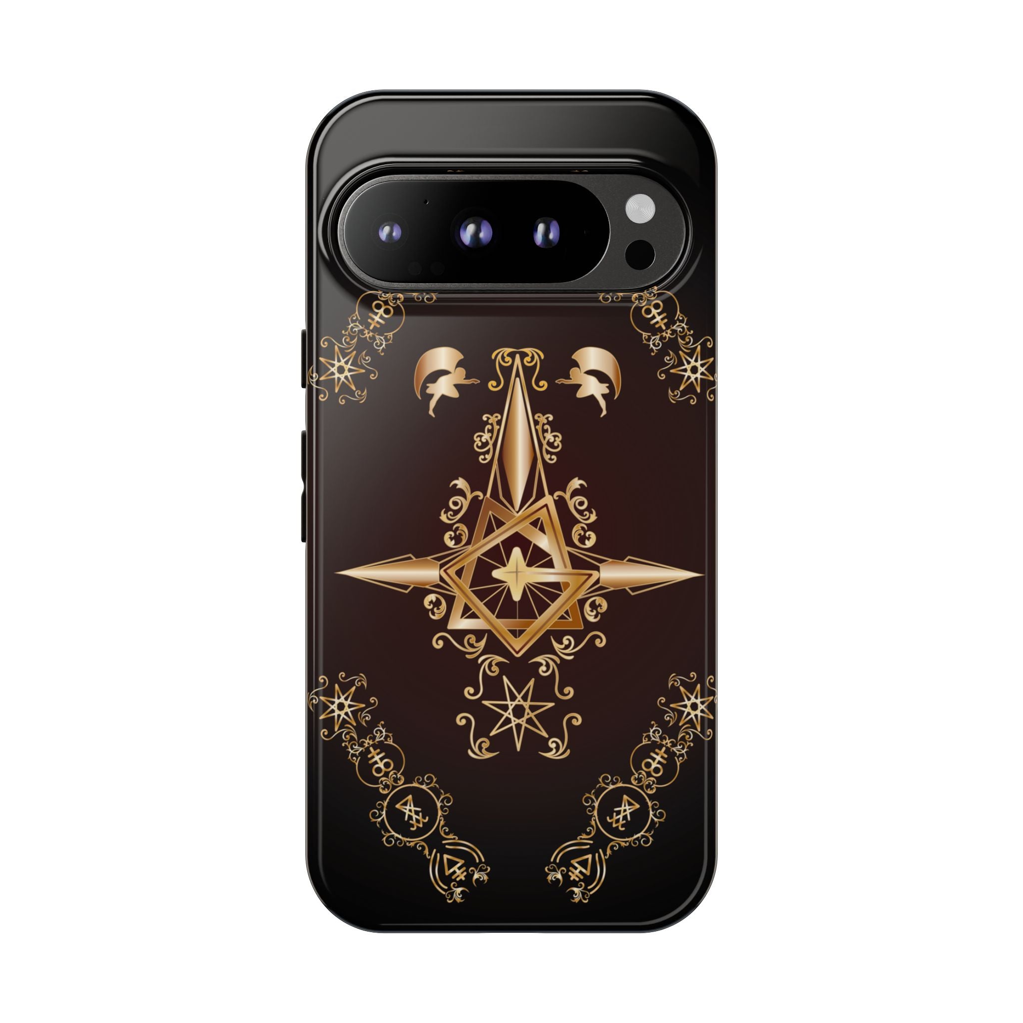 Android Ecclesiarch Sigil Black Red and Gold Ceremonial Phone Case