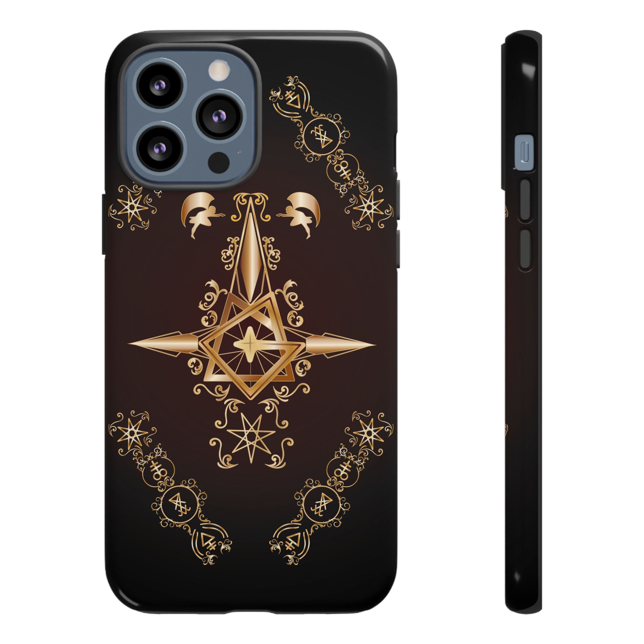 Iphone Ecclesiarch Sigil Black Red and Gold Ceremonial Phone Case