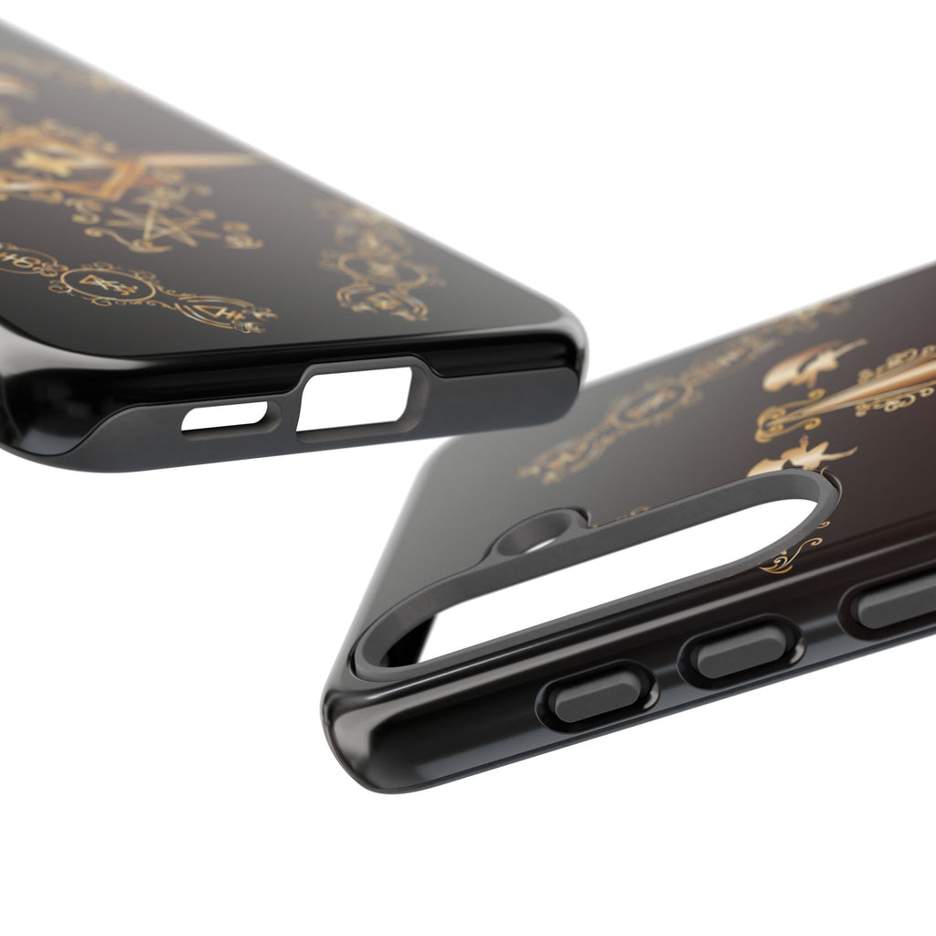 Android Ecclesiarch Sigil Black Red and Gold Ceremonial Phone Case