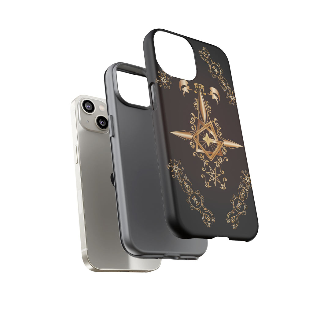 Iphone Ecclesiarch Sigil Black Red and Gold Ceremonial Phone Case
