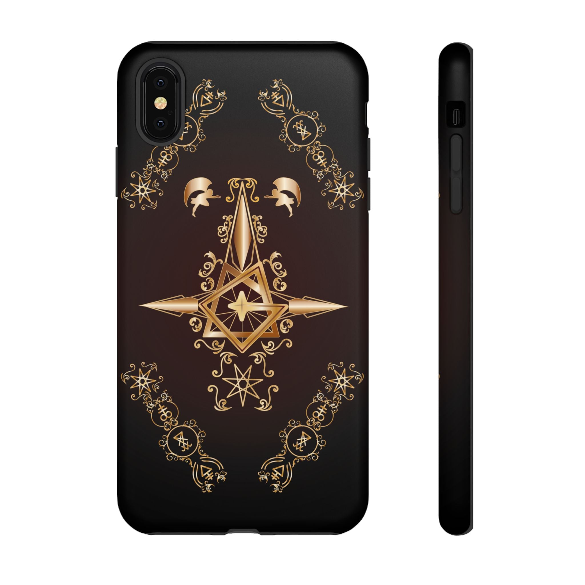 Iphone Ecclesiarch Sigil Black Red and Gold Ceremonial Phone Case