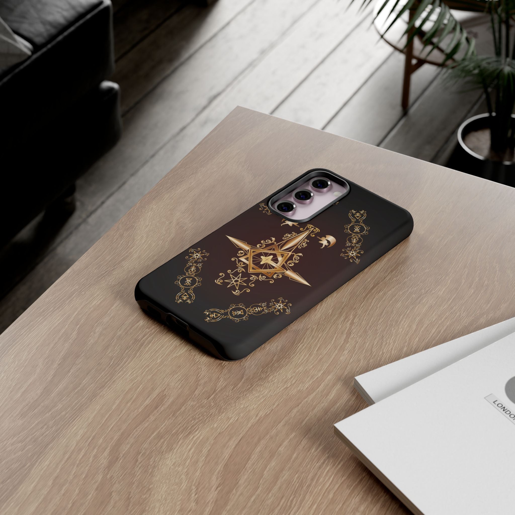 Android Ecclesiarch Sigil Black Red and Gold Ceremonial Phone Case