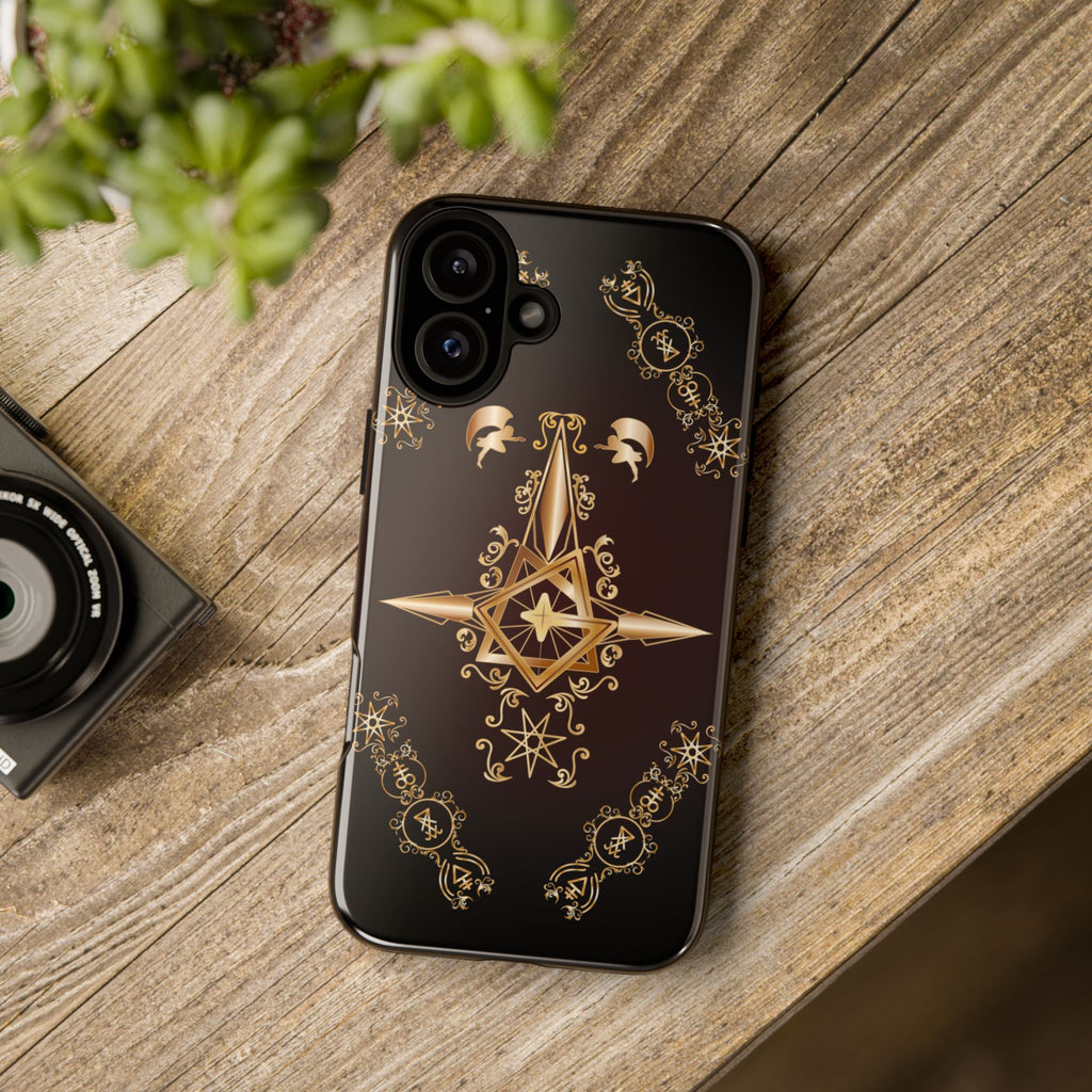 Iphone Ecclesiarch Sigil Black Red and Gold Ceremonial Phone Case