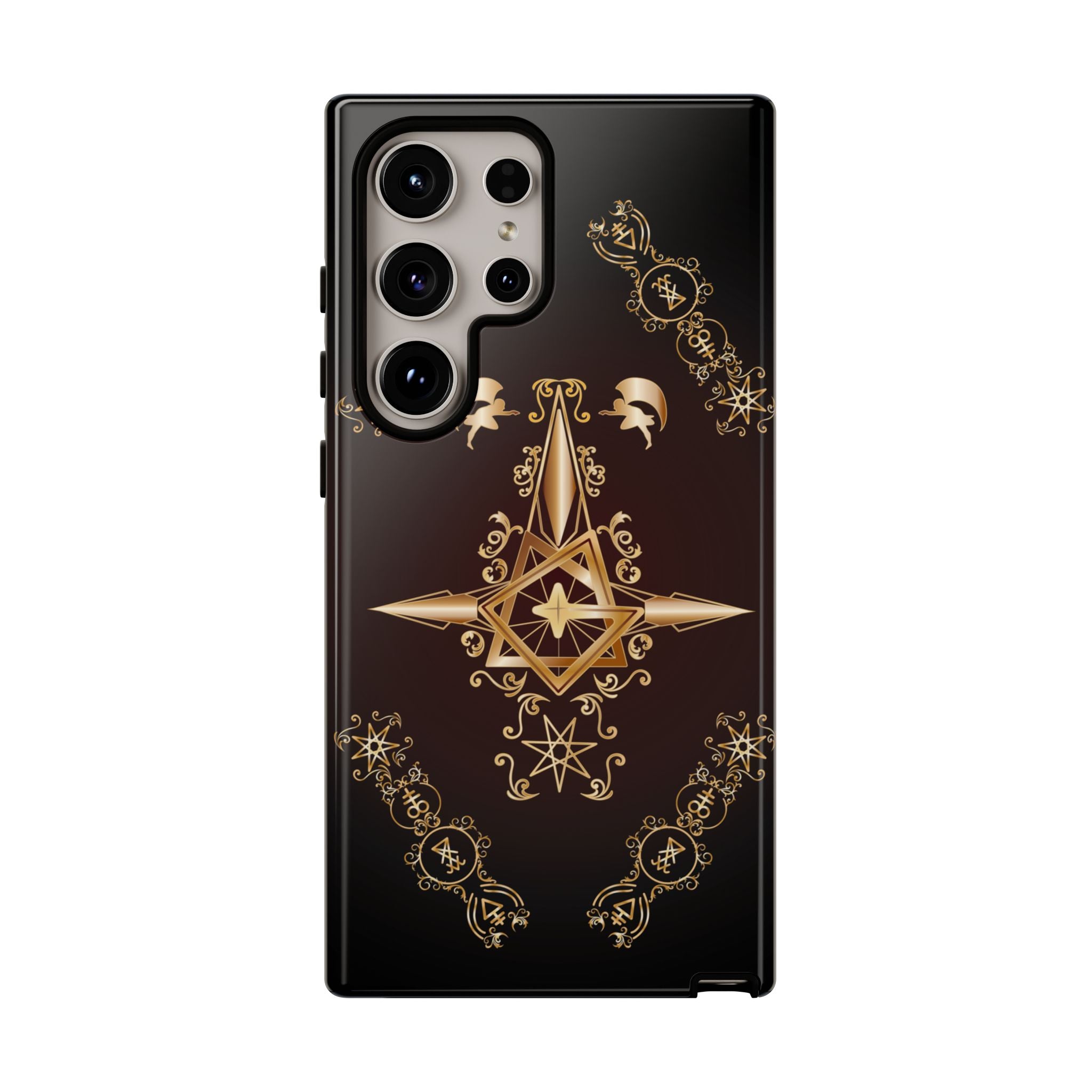 Android Ecclesiarch Sigil Black Red and Gold Ceremonial Phone Case